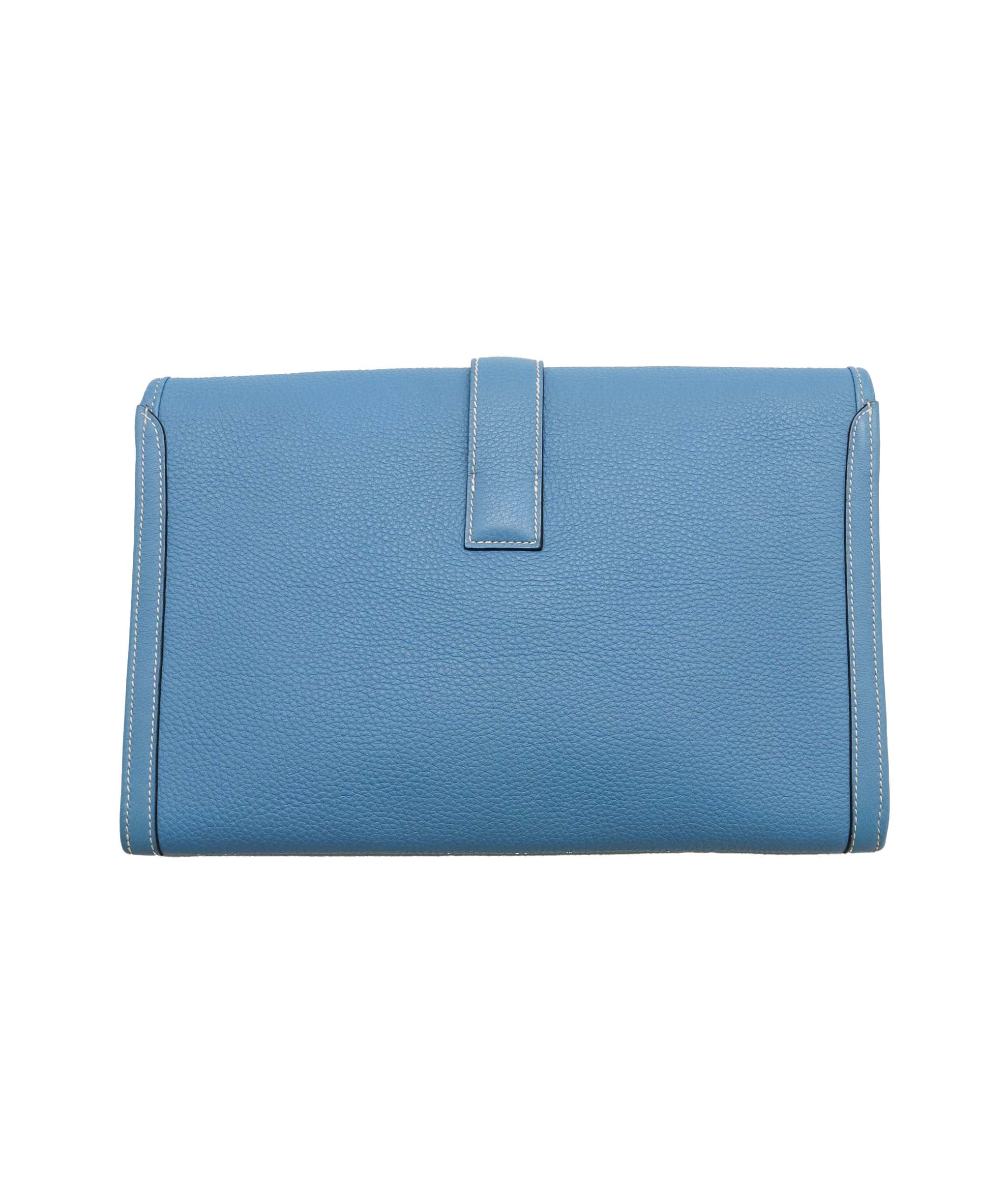 HERMES JIGE PM BLUE JEAN TAURILLON CLEMENCE □C 90251388 DXBS1315