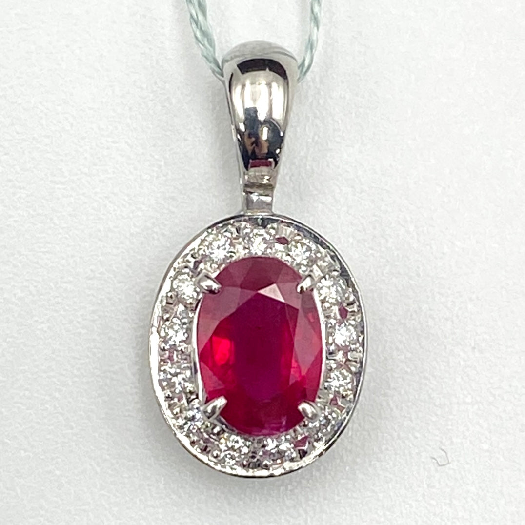 Pt900 Ruby Pen Top R0.97 D0.13 3g sorting 51190