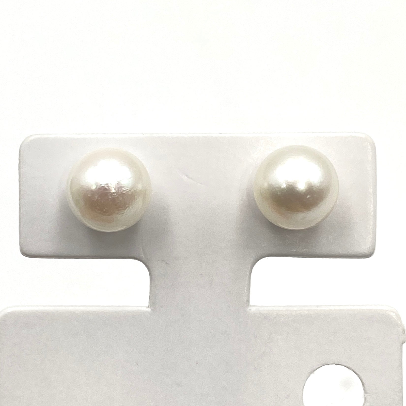 Pt900 pearl earrings P7.0-7.5㎜ 1.2g 37058