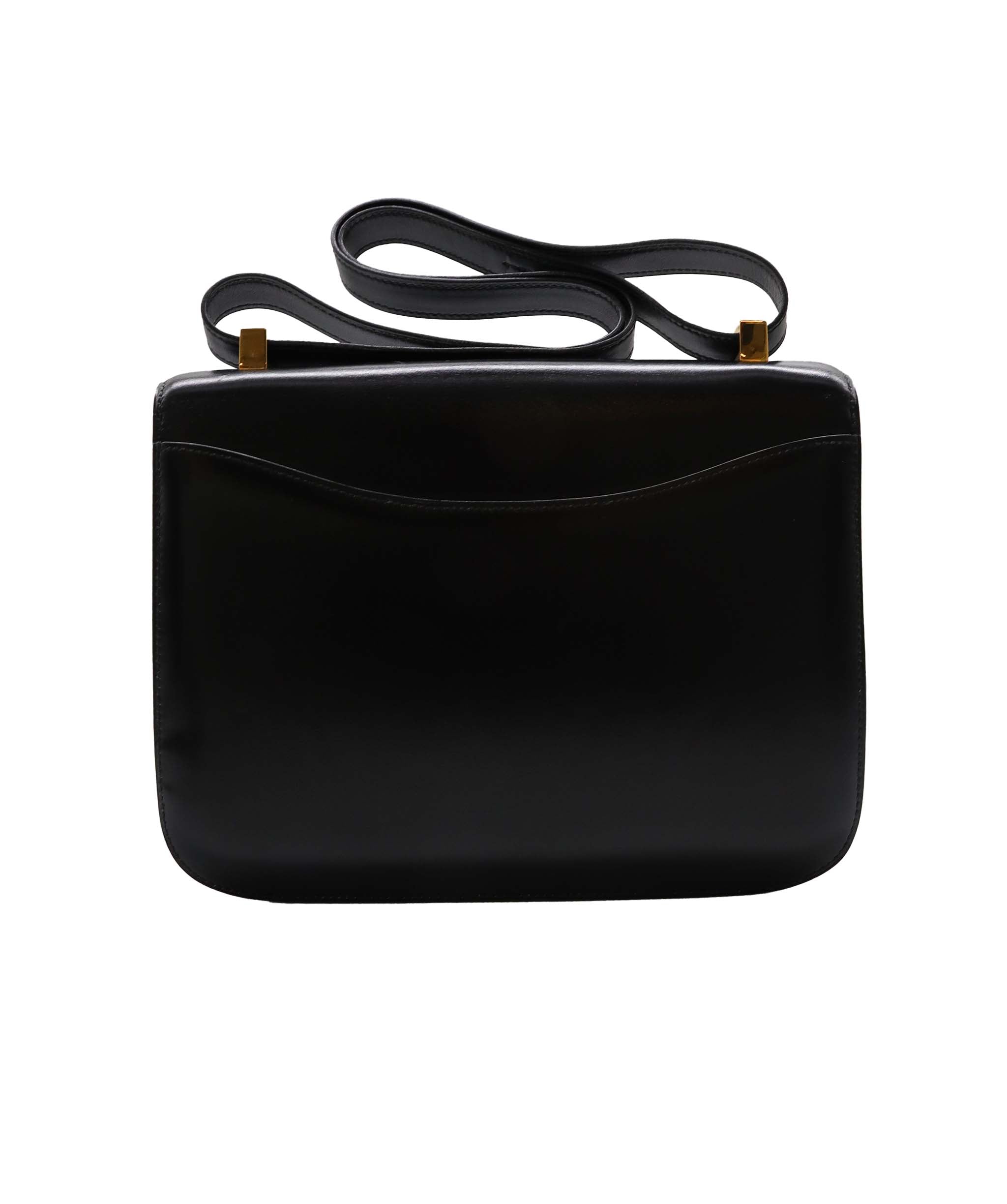 HERMES CONSTANCE BLACK BOXCALF SHOULDER BAG 〇K 90251957 DXBS1367