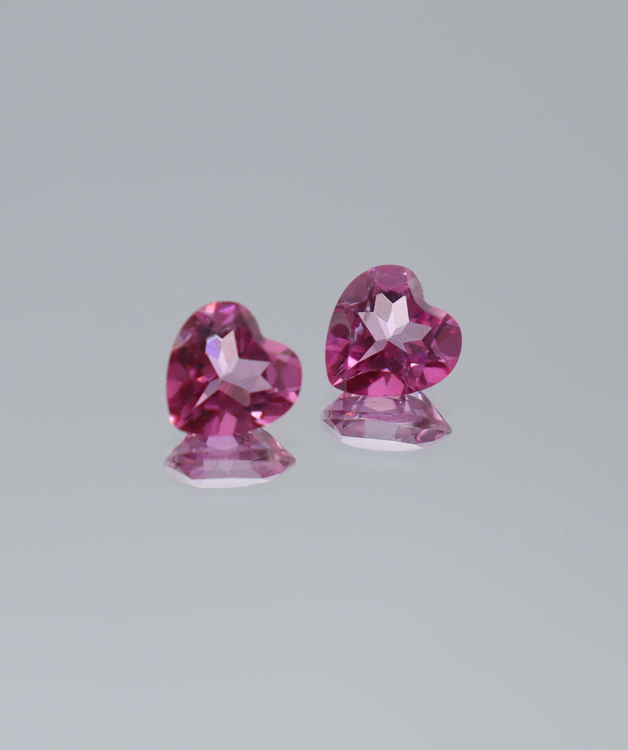 2.97ct Pink Topaz Heart PAIR DXBCS6053