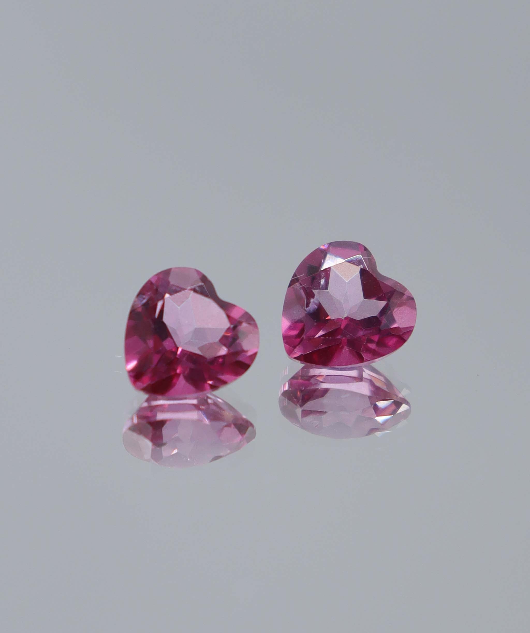 2.97ct Pink Topaz Heart PAIR DXBCS6053
