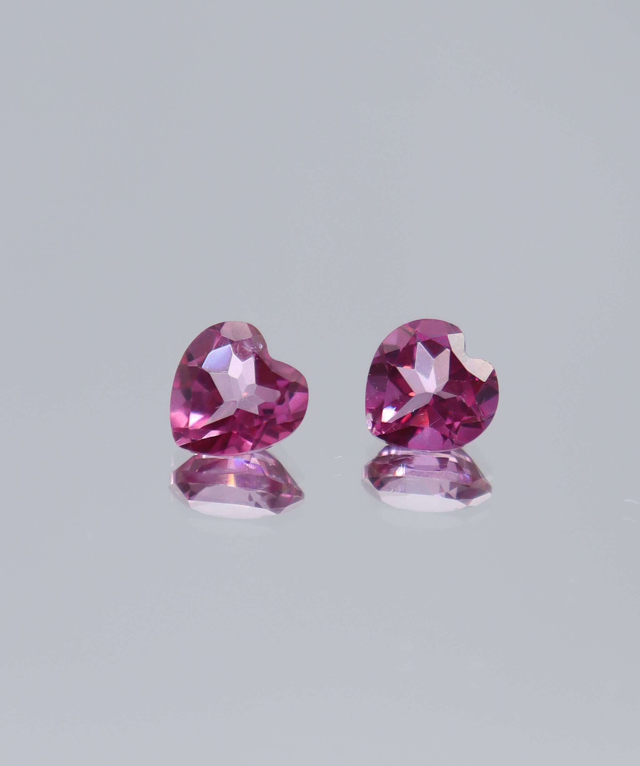 3.00ct Pink Topaz Heart PAIR DXBCS6054