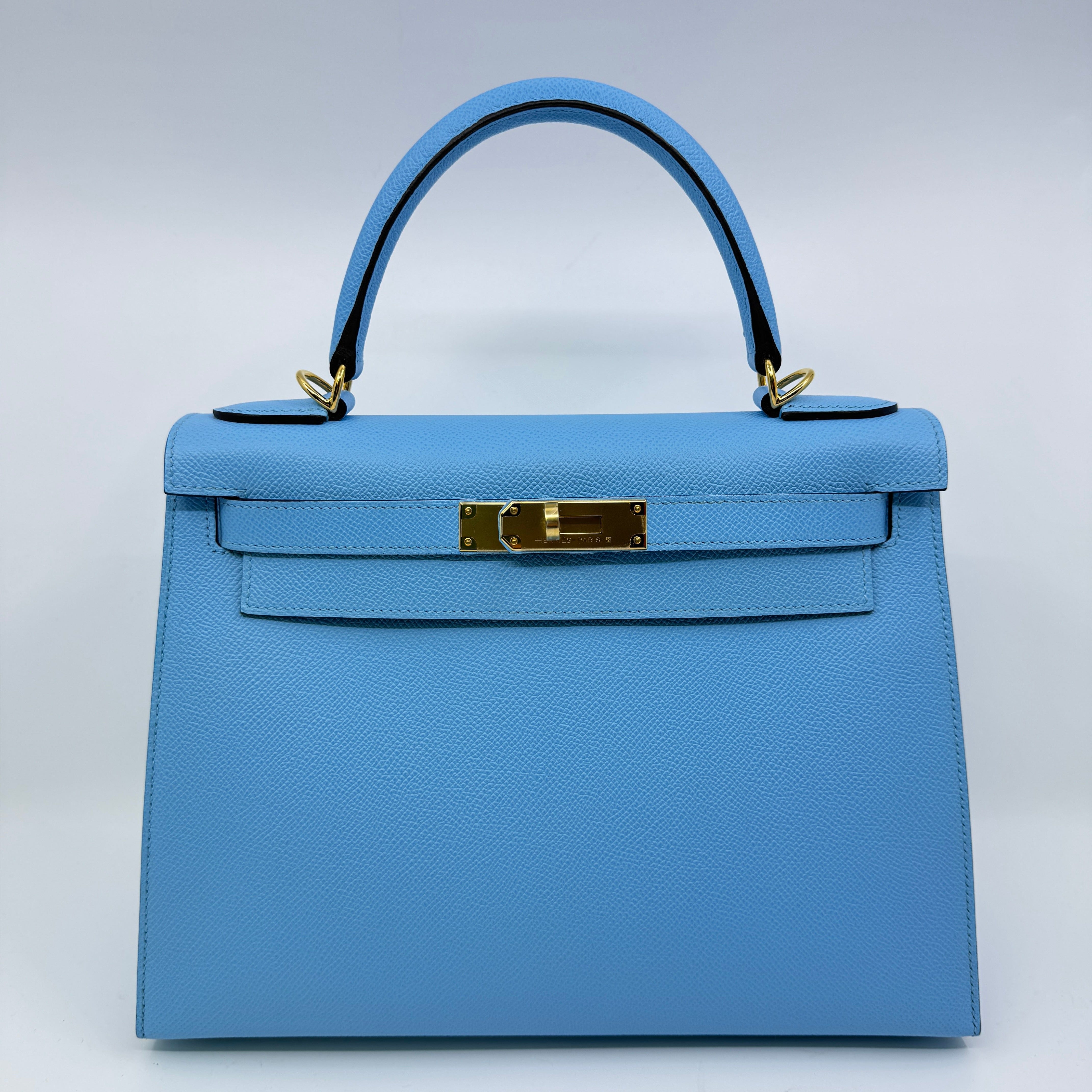 Hermès Kelly28 Celeste Epsom GHW U B-302658
