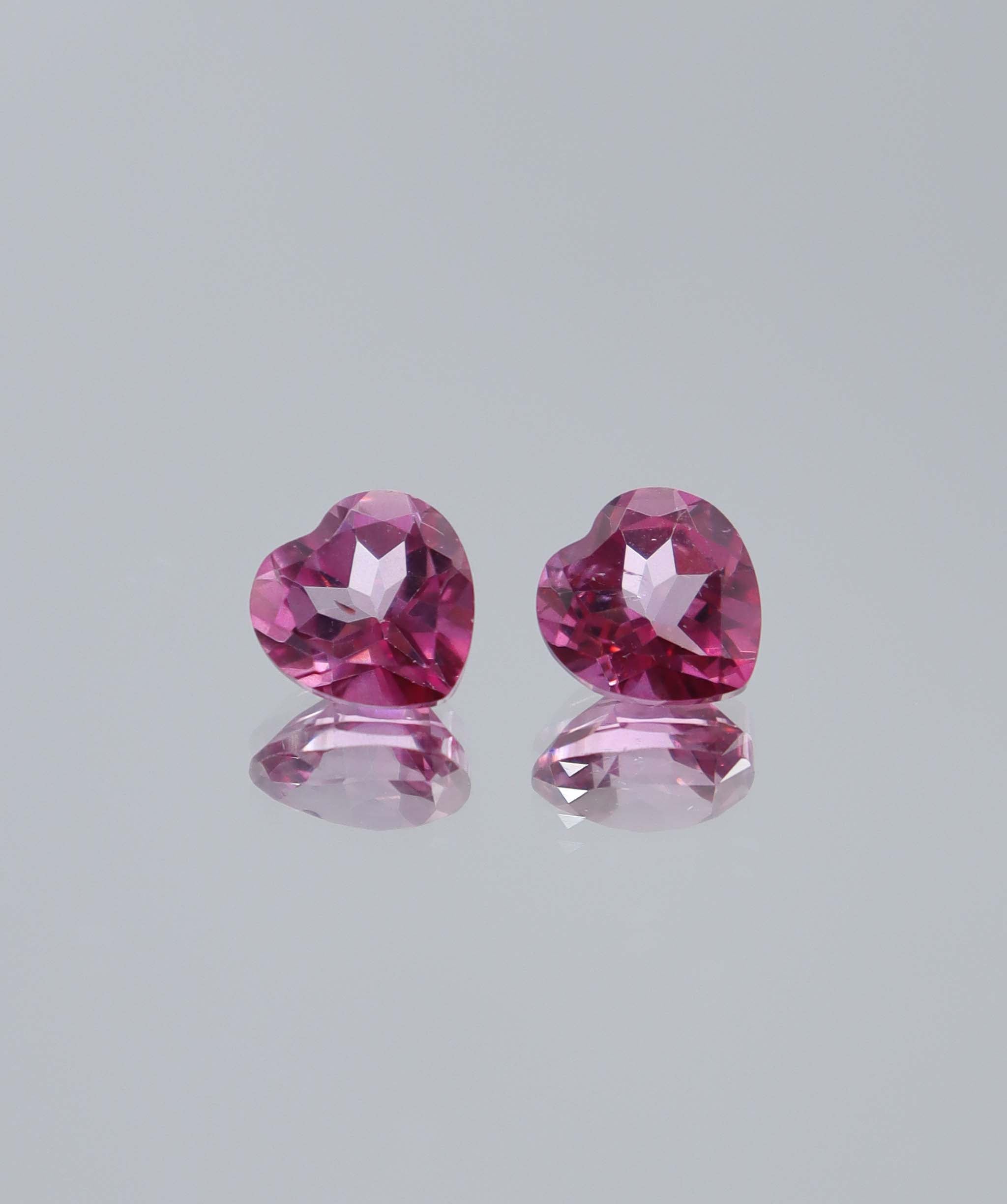 3.05ct Pink Topaz Heart PAIR DXBCS6048