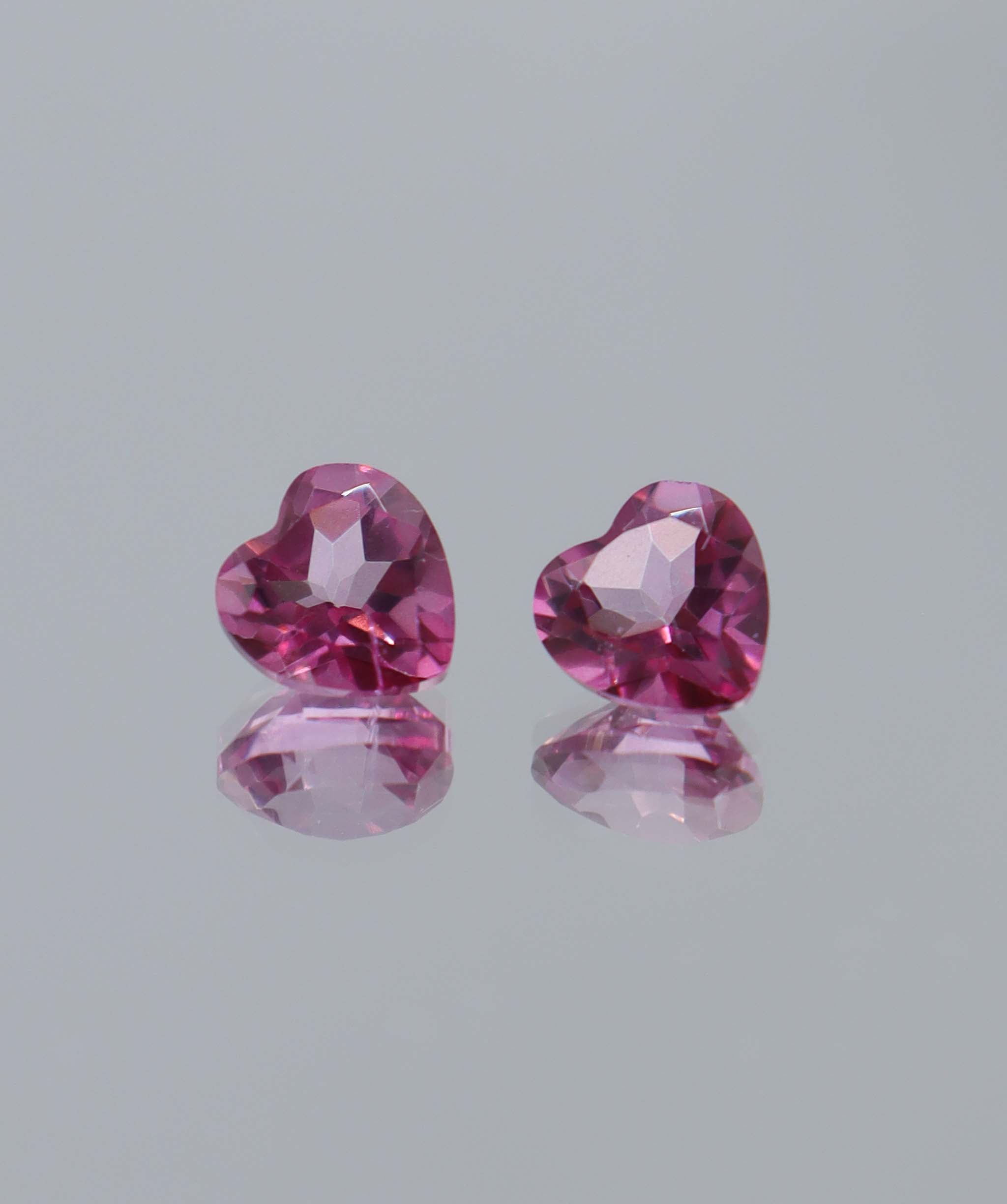 3.20ct Pink Topaz Heart PAIR DXBCS6051