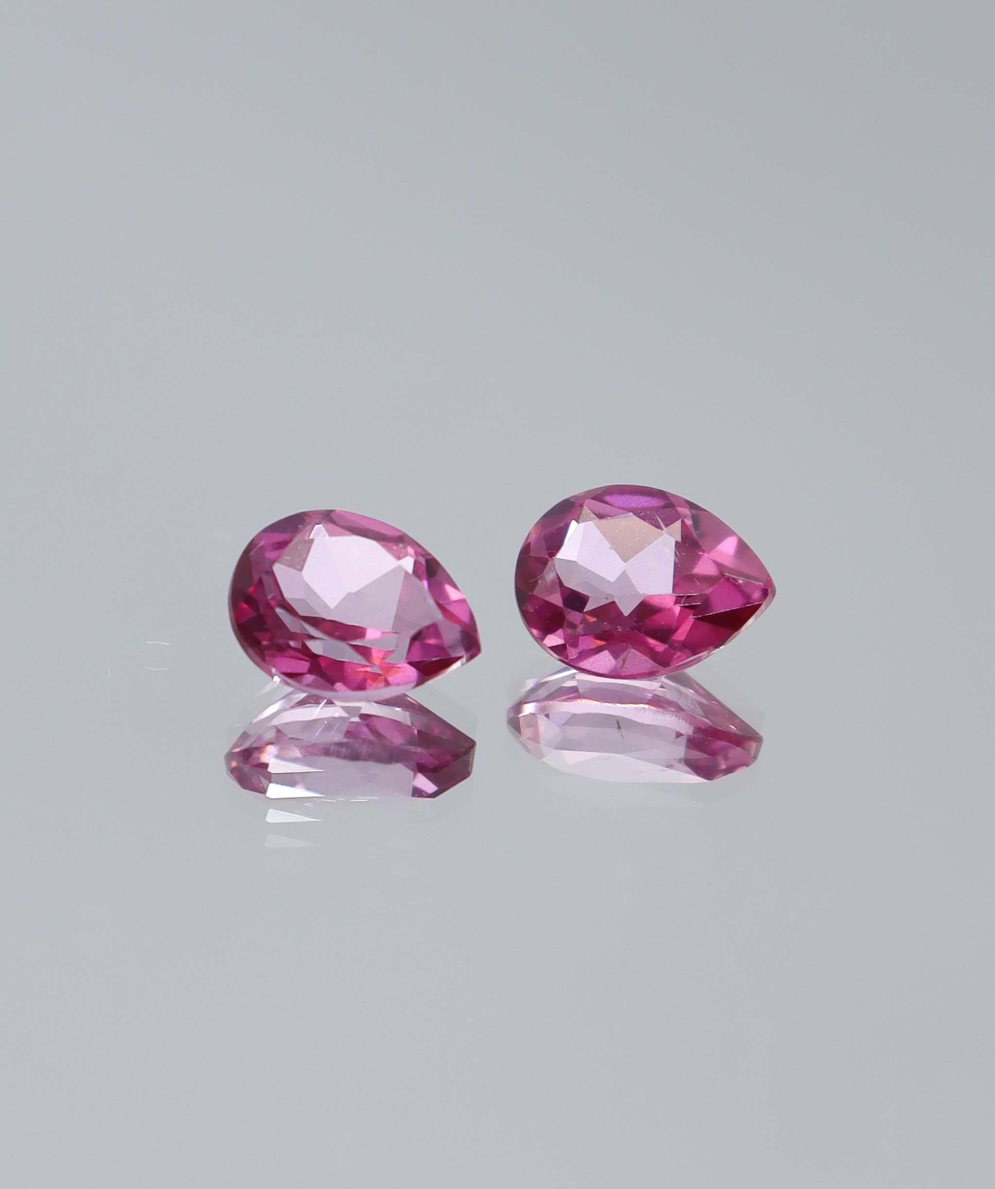 4.17ct Pink Topaz Pear PAIR DXBCS6044