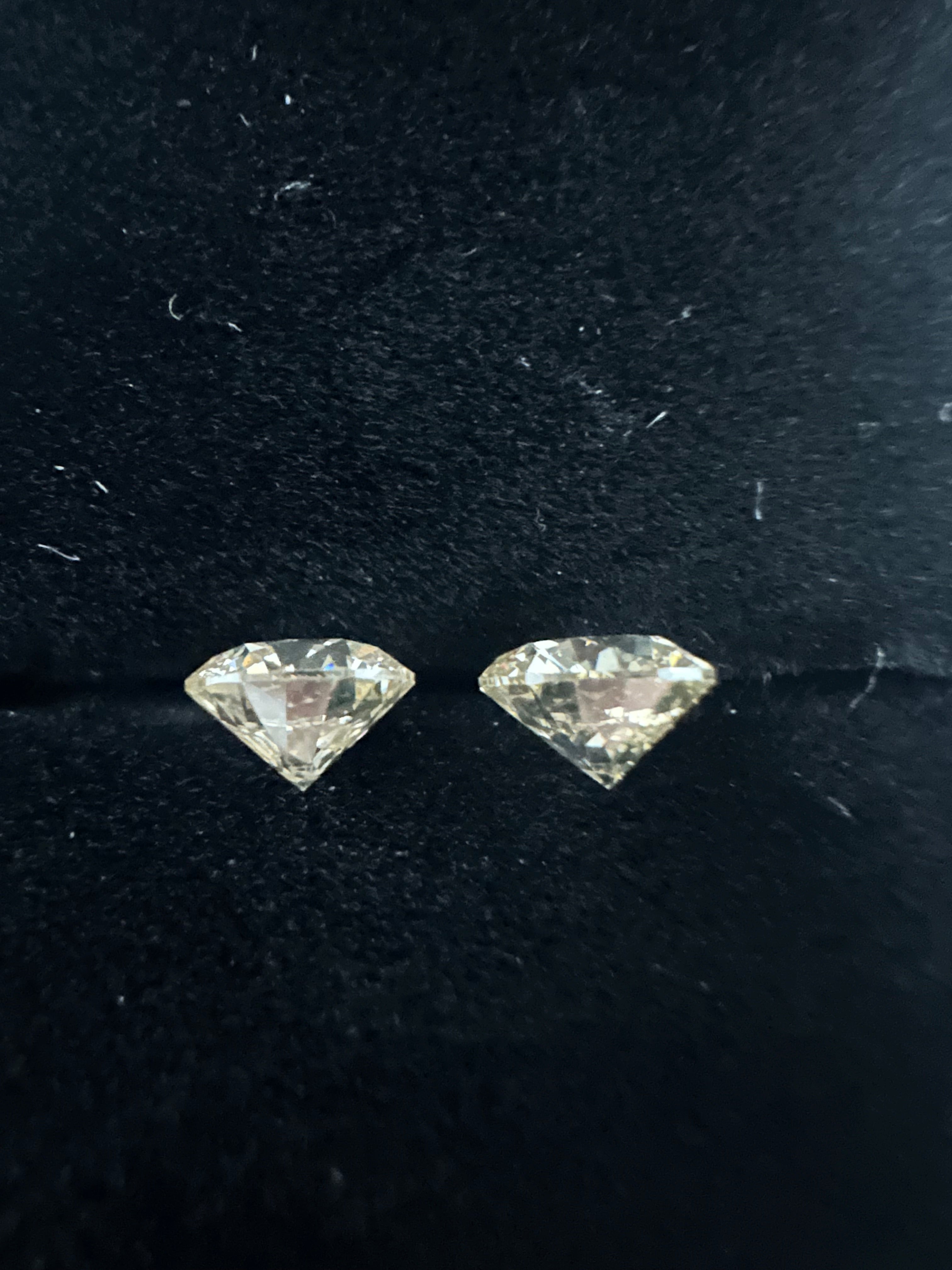 1.44ct COGNAC ROUND DIAMOND PAIR ANC1794
