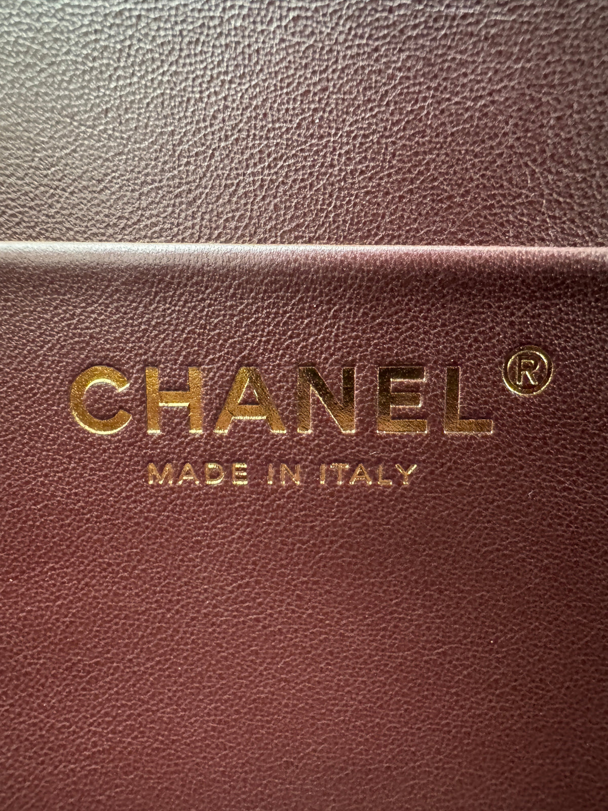 Chanel Maxi Flap Bag 32 Burgundy Suede Calfskin Gold-Tone Metal