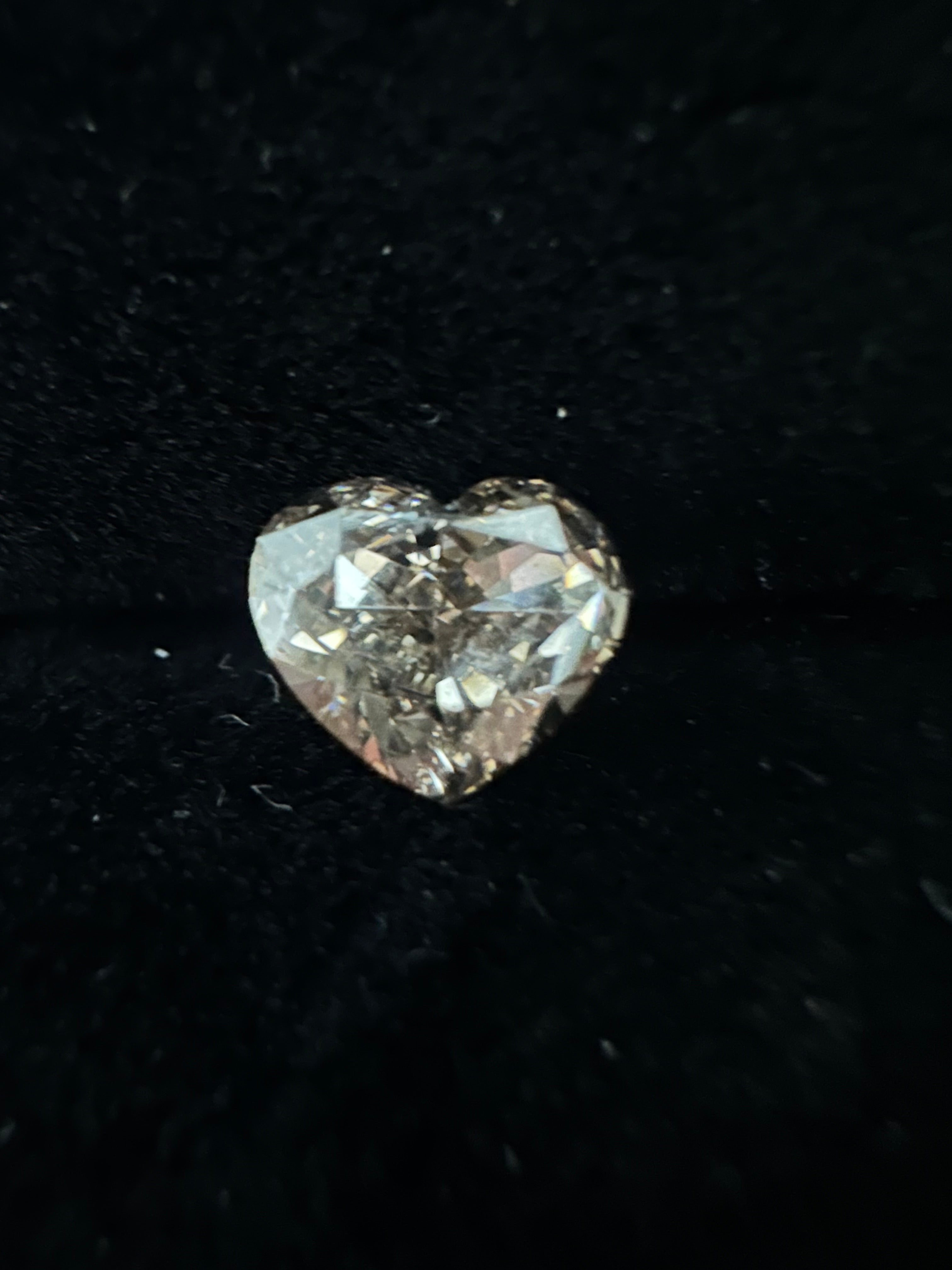 2.03ct RARE HIMALAIAN PINKISH GREY HEART+ASHER DIAMOND PAIR FOR RING ANC1823