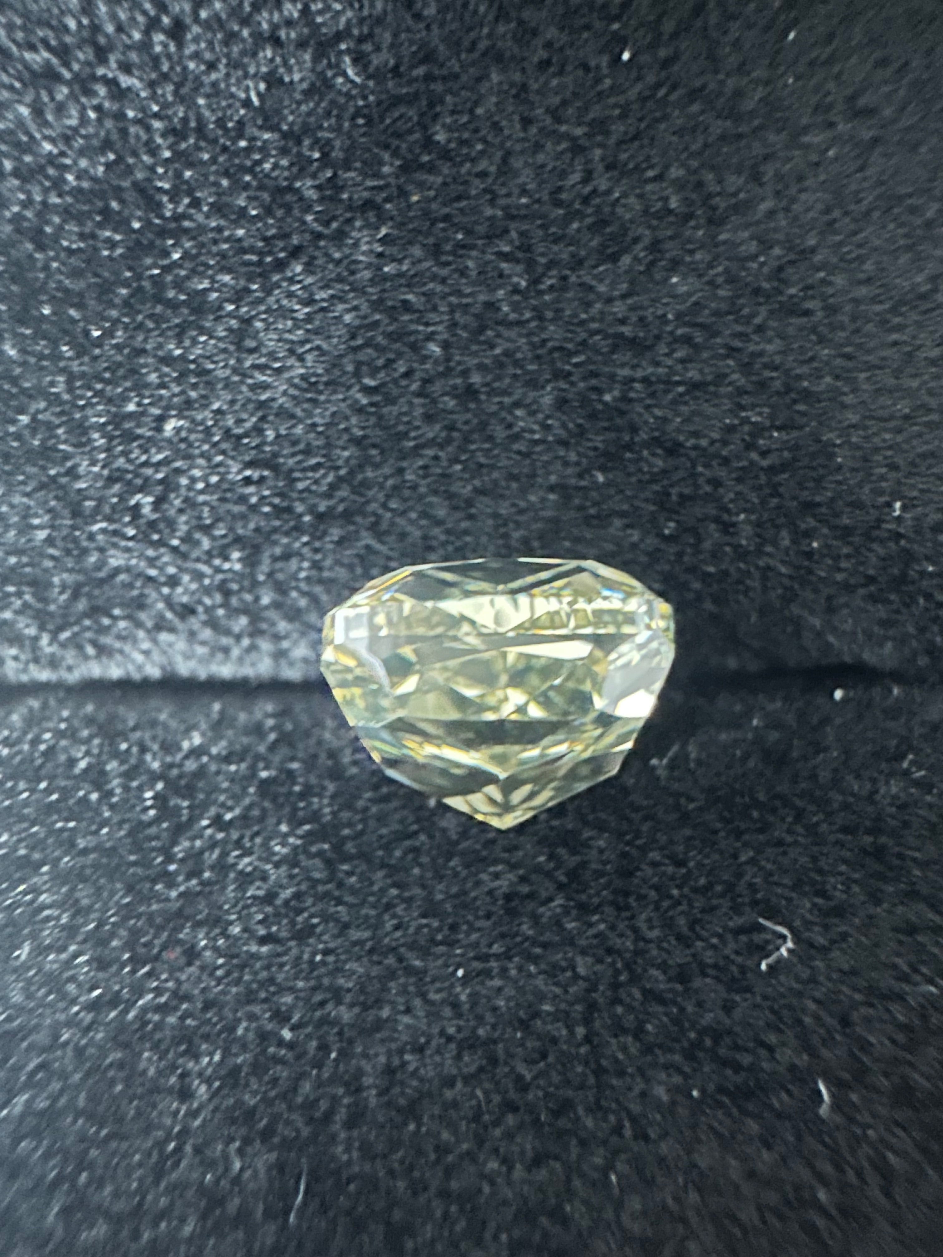 3.01ct FANCY GREENISH-GREY CUSSION DIAMOND ANC1799