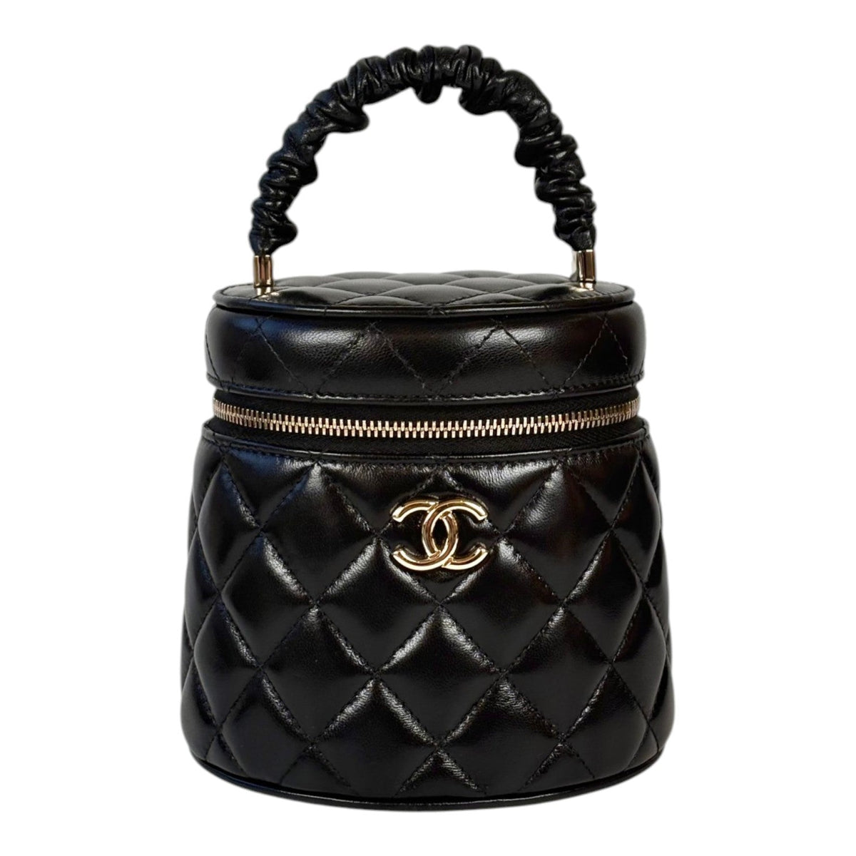 Chanel Black 22S Top Handle Mini Vanity Bag