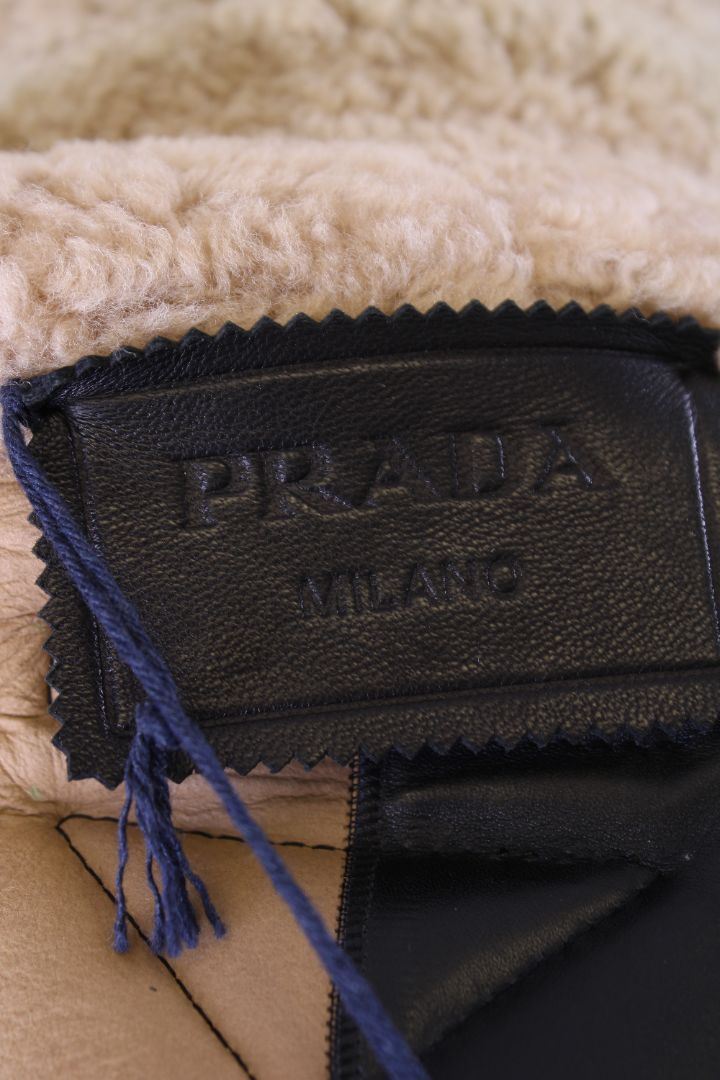 Prada Shearling Coat Camel S