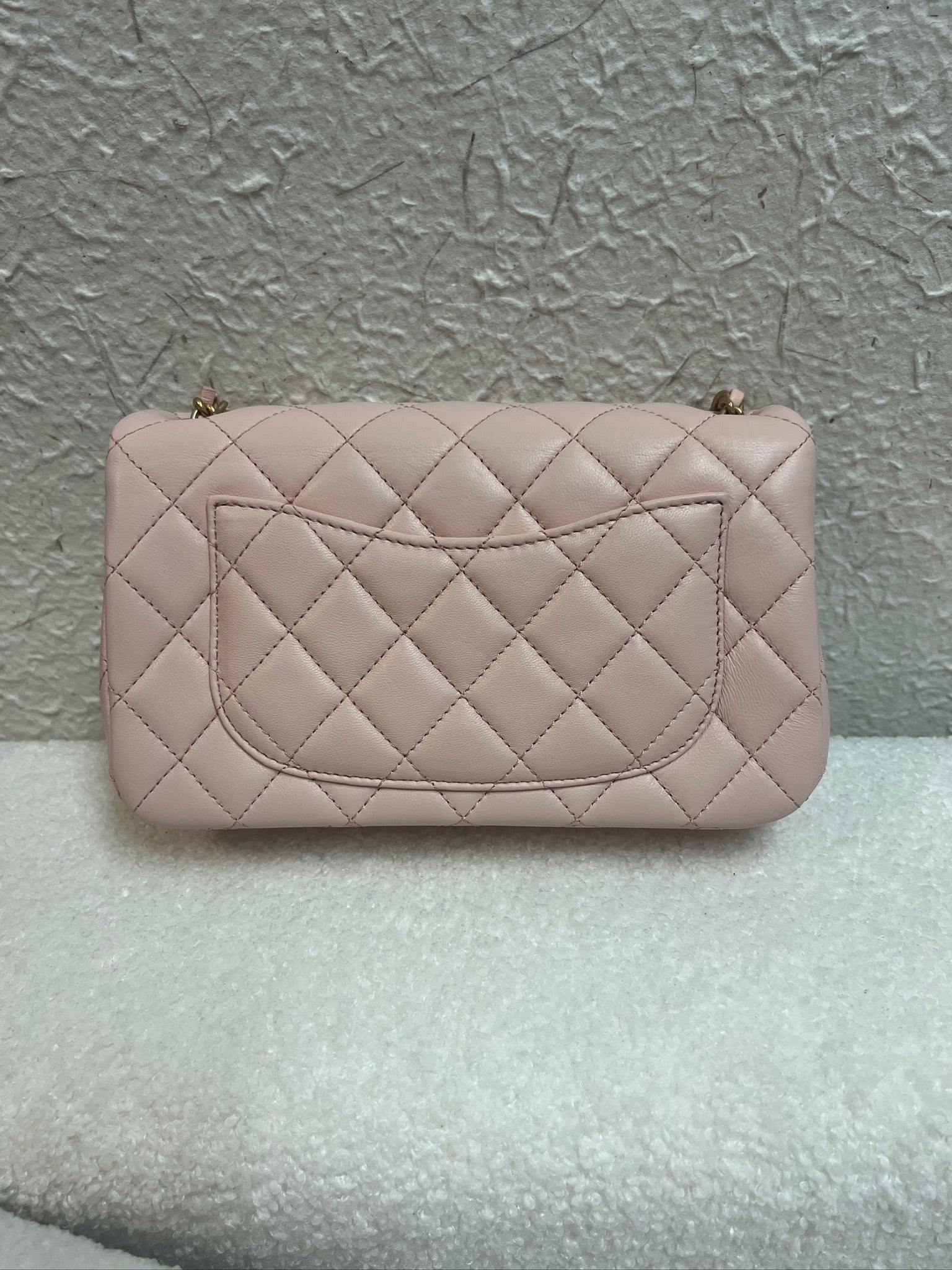Chanel Pink Pearl Crush Flap Bag Quilted Lambskin Mini