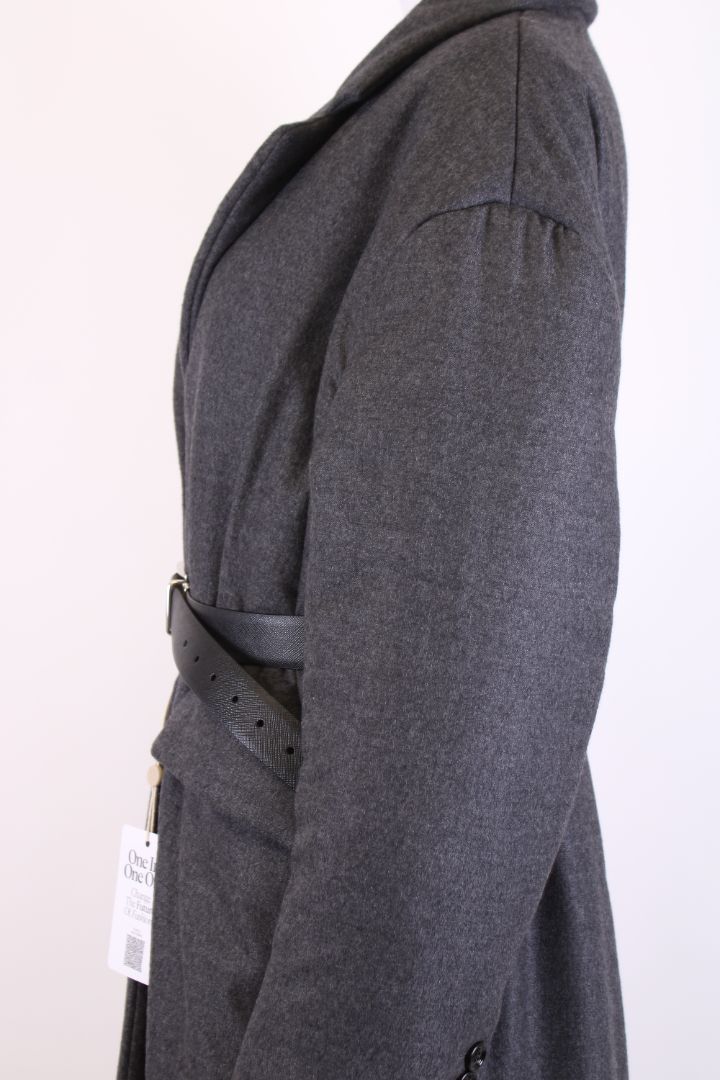 Prada Cashmere Belted Coat Grey 42