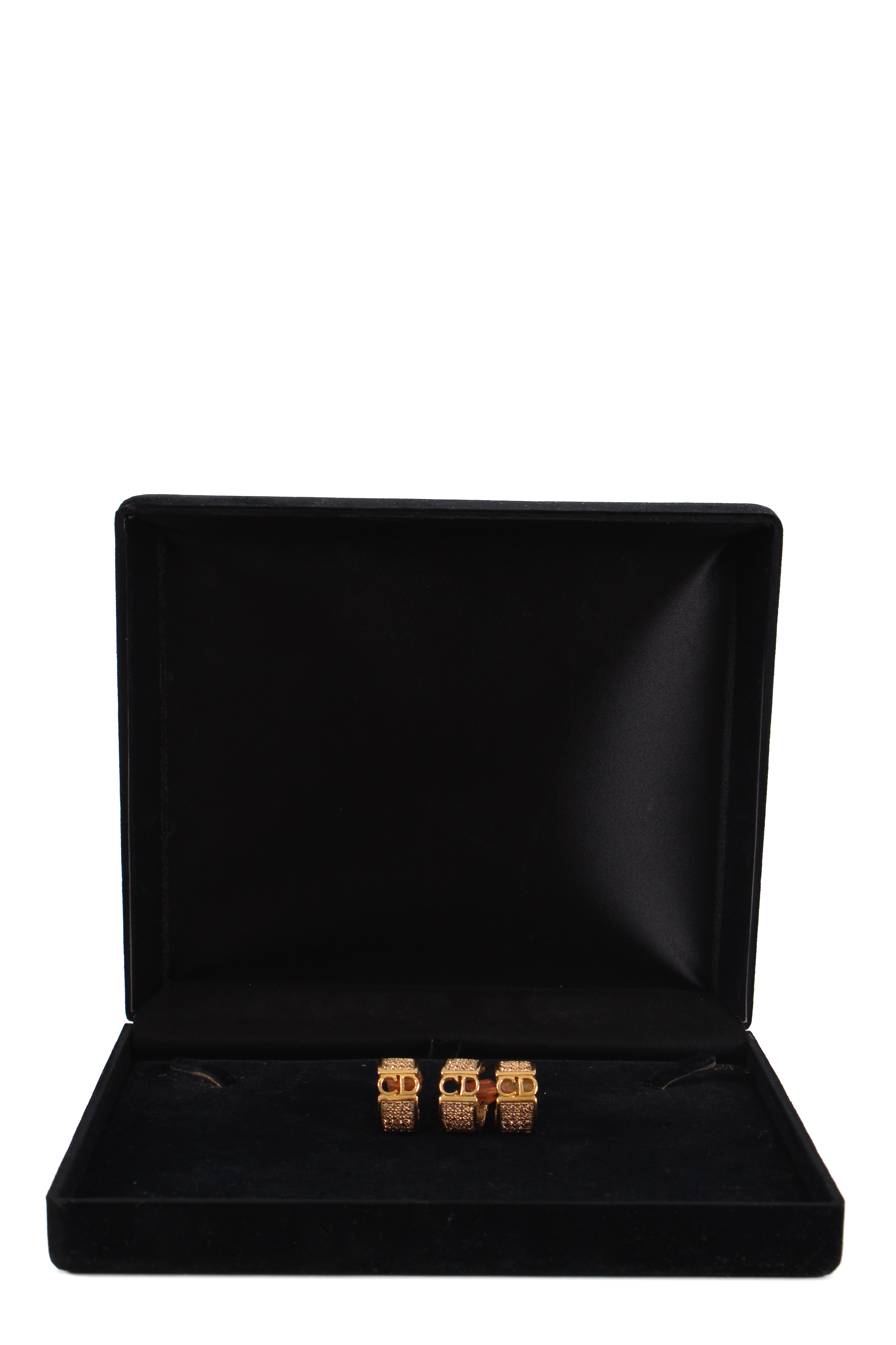 Dior  CD Diamante Clip On Earrings