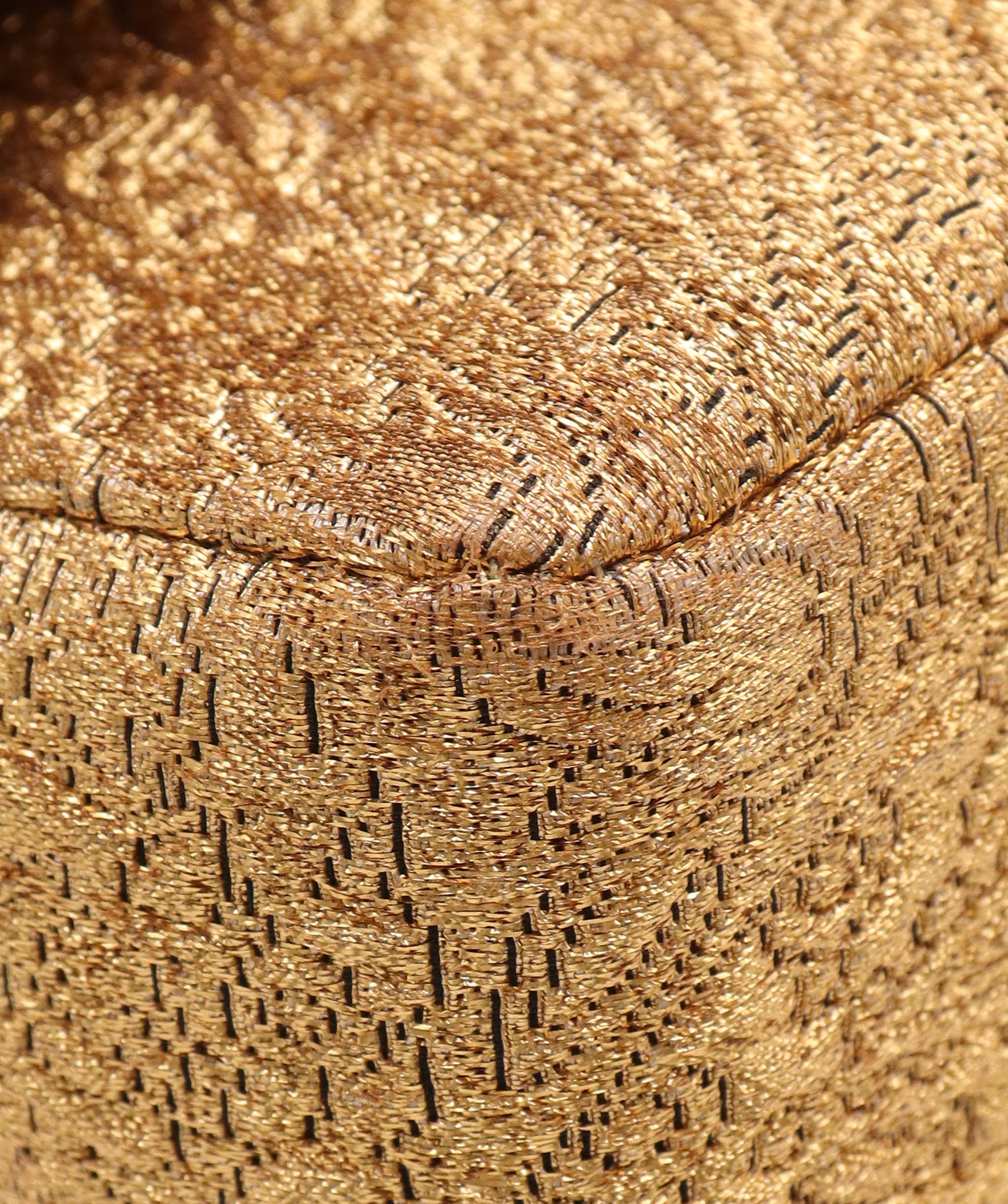 CHANEL VINTAGE CHAIN SHOULDER BAG NISHIJIN TEXTILE GOLD  DXBS5641