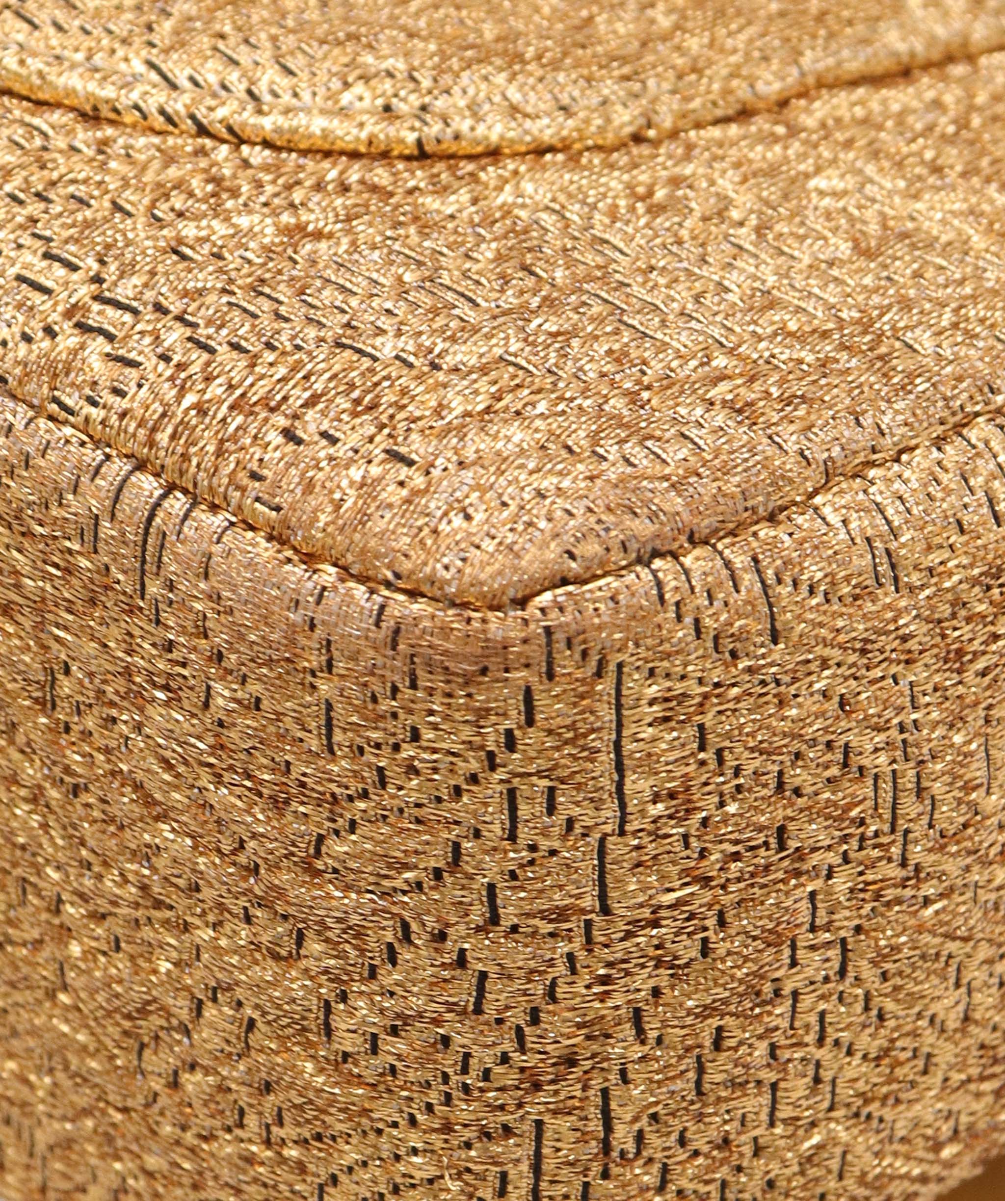 CHANEL VINTAGE CHAIN SHOULDER BAG NISHIJIN TEXTILE GOLD  DXBS5641