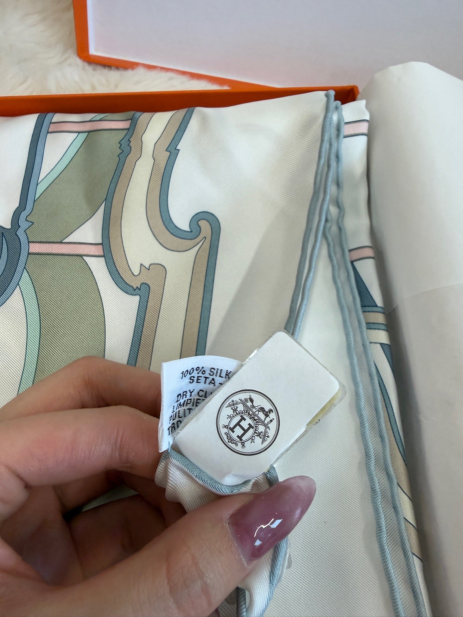 Hermès Carré 90 Silk Scarf - "La  Ligne Coup de Fouet"  New with Box