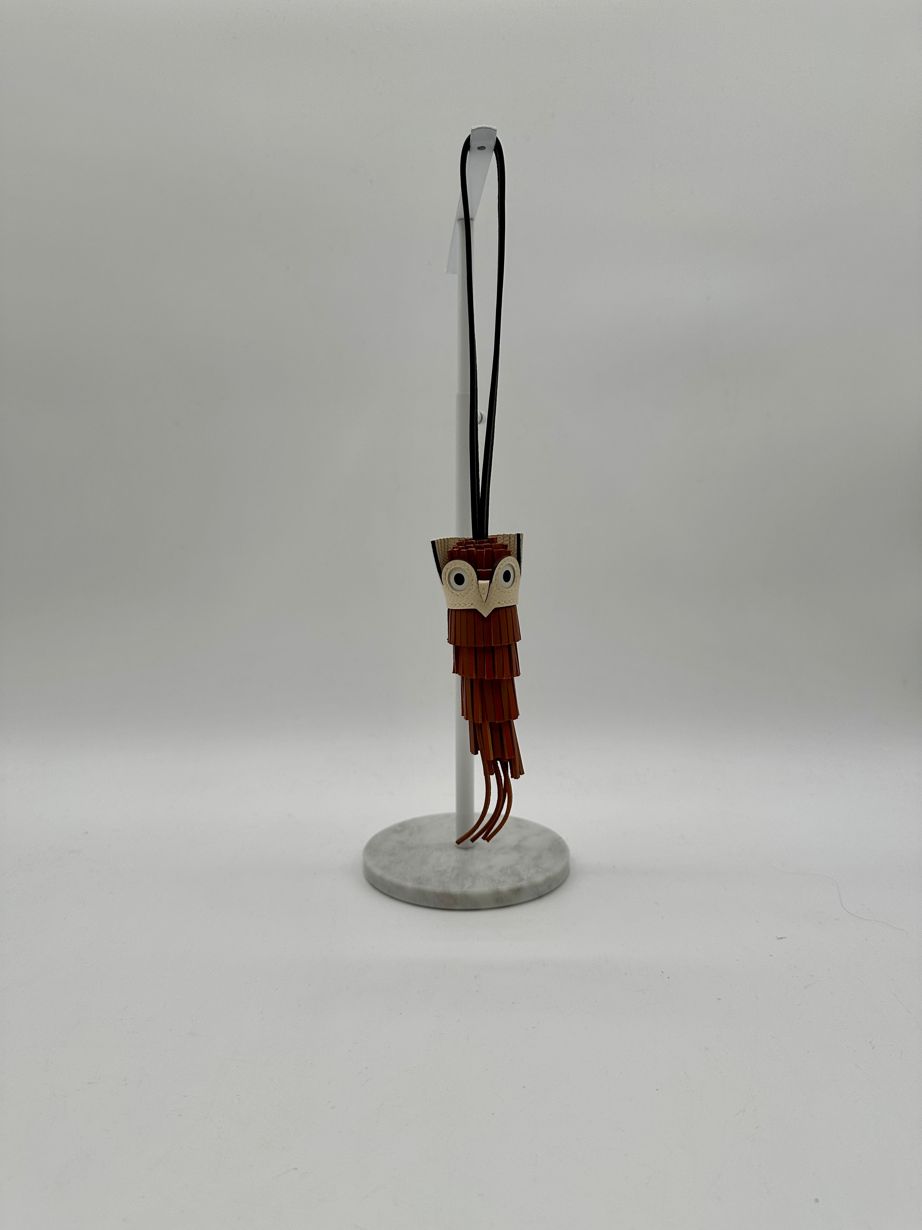 Hermès Chouette Owl Charm Gold - Pain d'épice - Noir - Nata - Blanc Milo - Swift and Epsom
