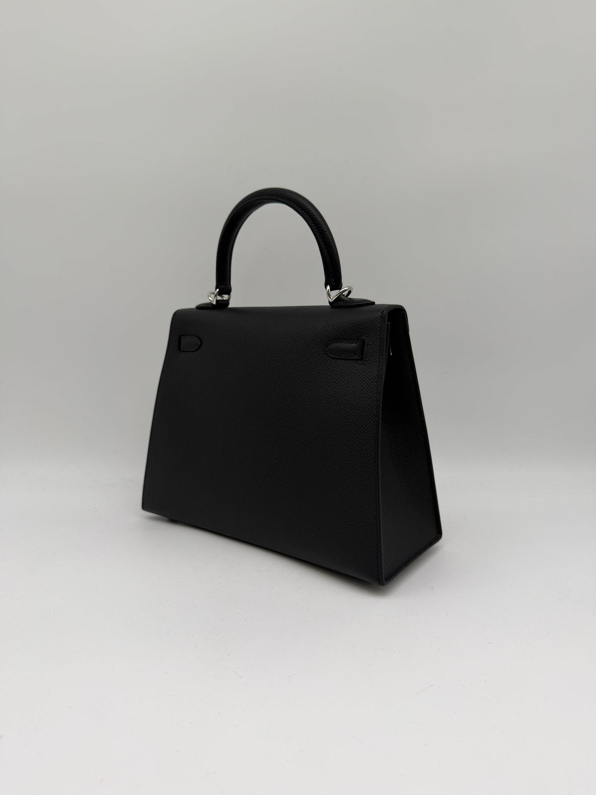 Hermès Kelly 25 Black Epsom Palladium Hardware