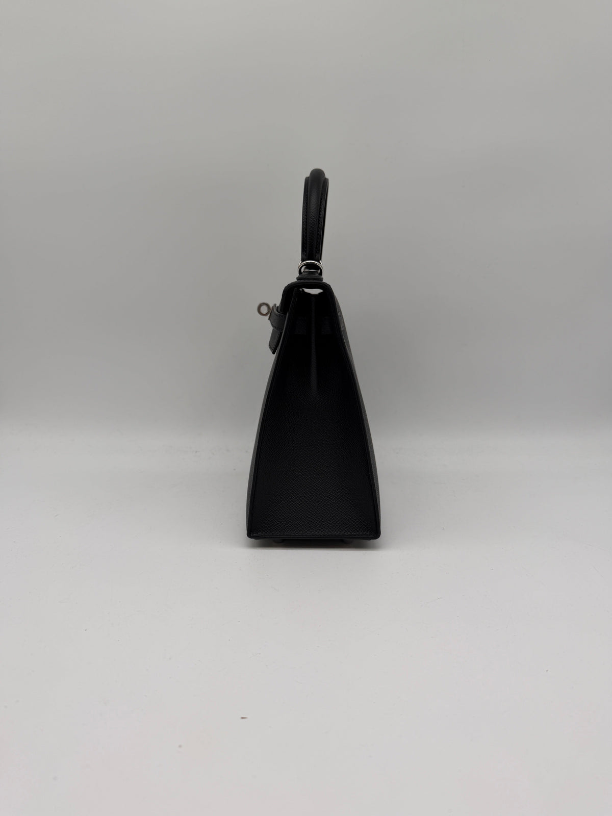 Hermès Kelly 25 Black Epsom Palladium Hardware