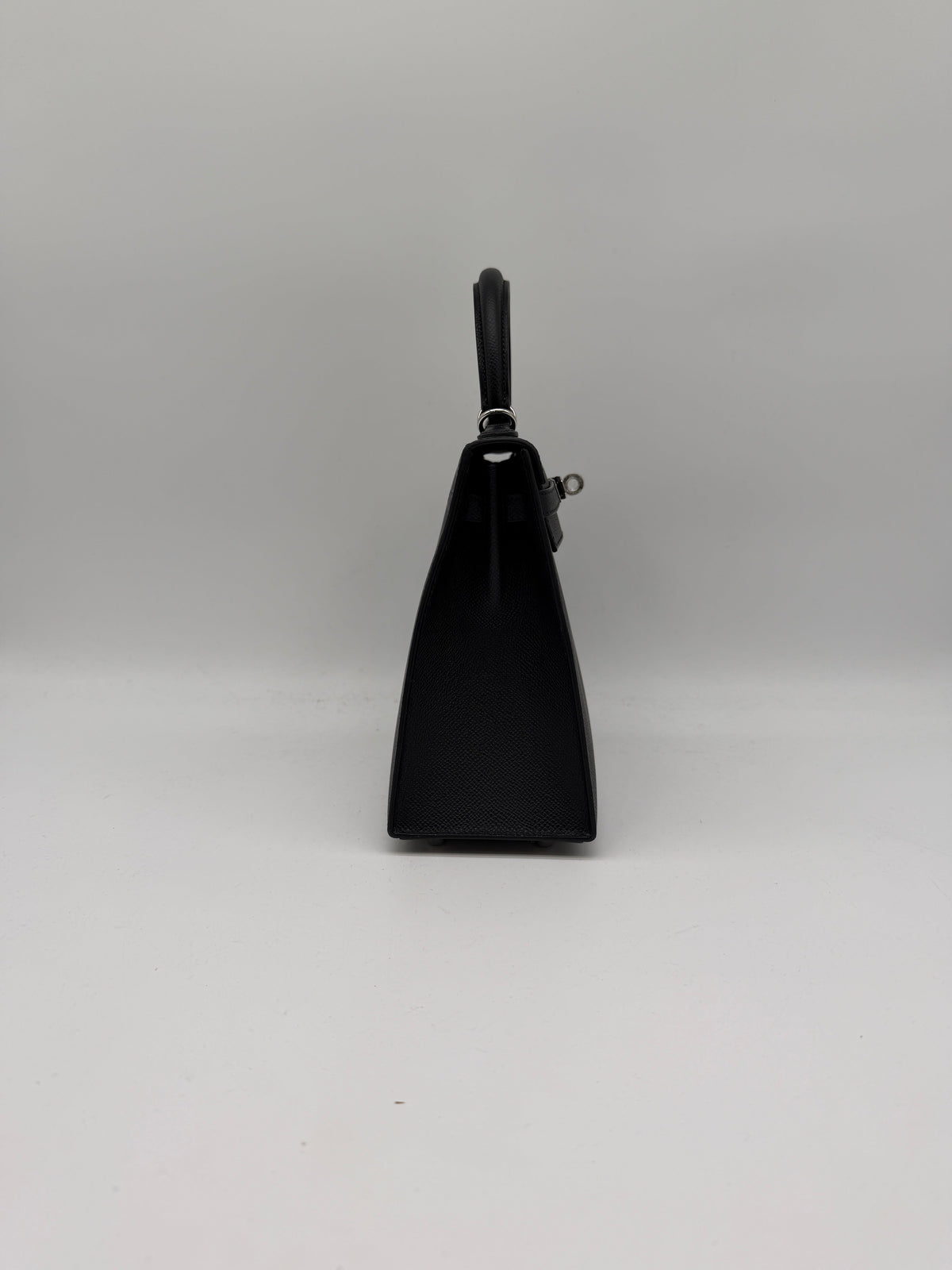 Hermès Kelly 25 Black Epsom Palladium Hardware