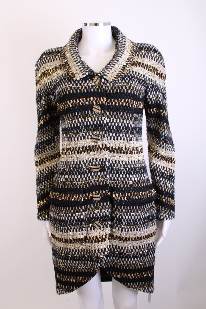 Chanel Runway Tweed Jacket Black 38