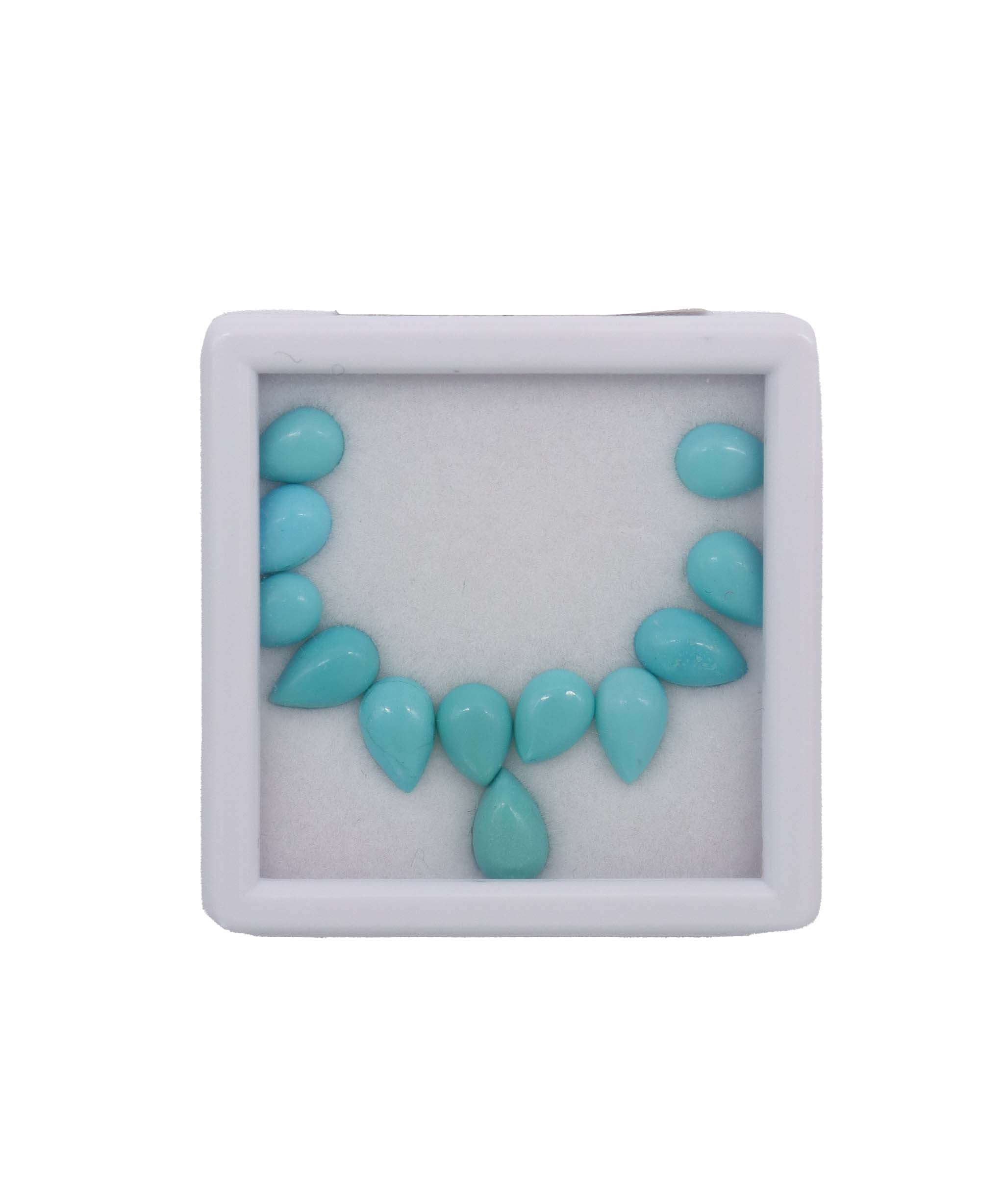 6.95ct Arizona Turquoise Set 12pcs DXBCS5759