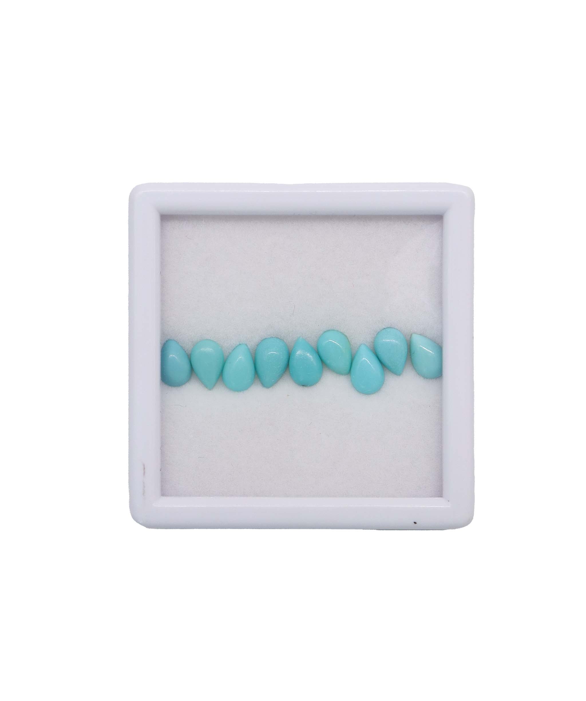 3.10ct Arizona Turquoise Pear Set 9pcs DXBCS5763