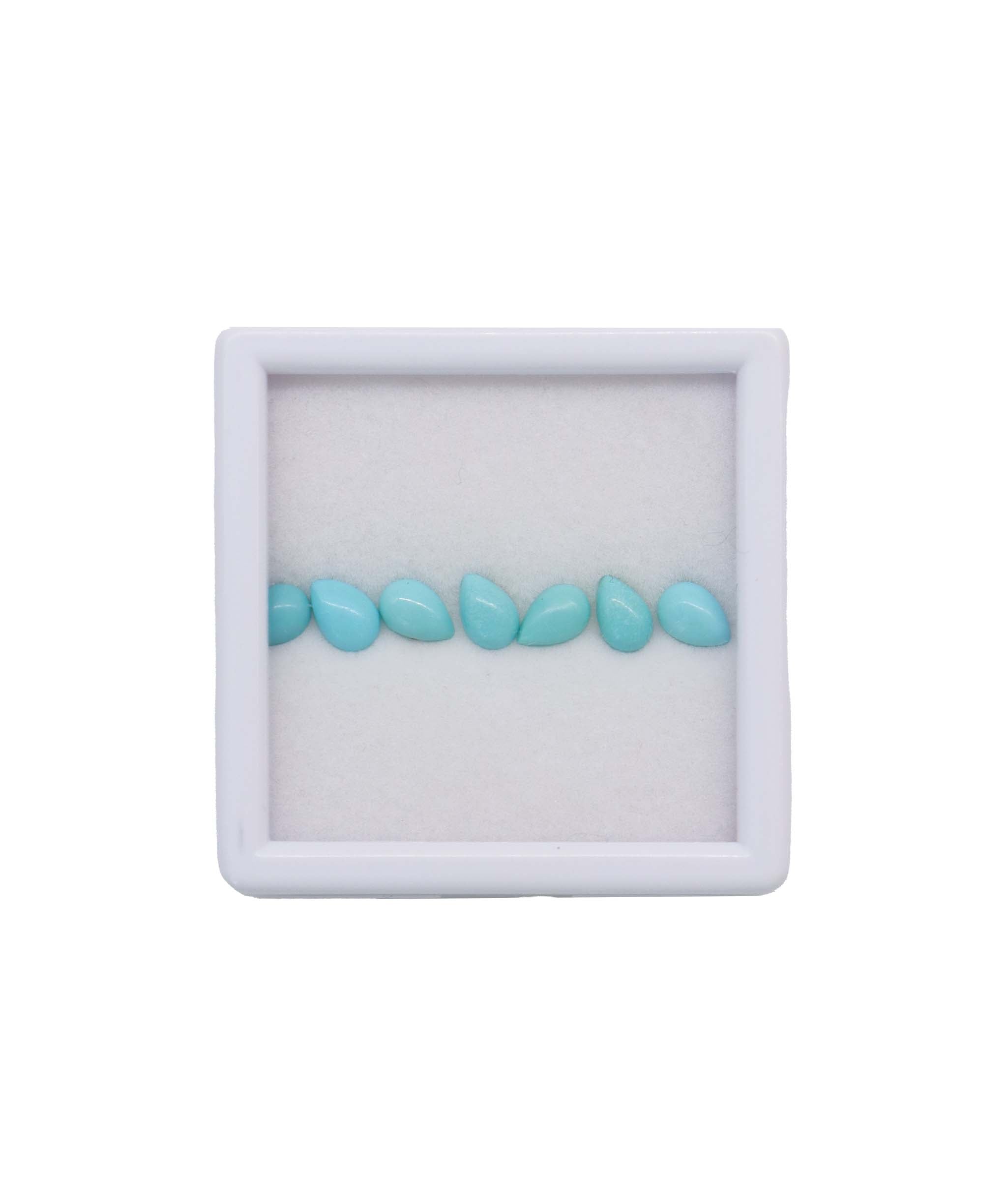 2.55ct Arizona Turquoise Pear Set 7pcs DXBCS5760