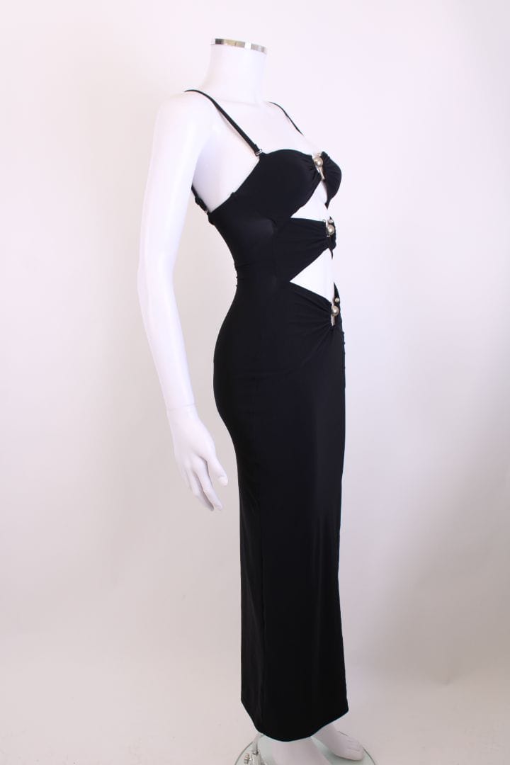 Christopher Esber S/S Cut Out Slip Dress Black 4