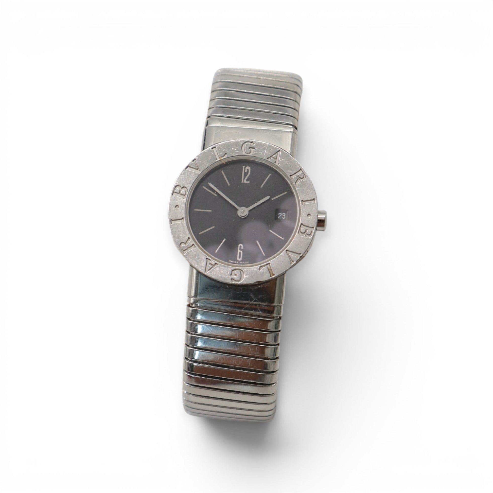 BVLGARI BVLGARIBVLGARI Tubogas BB262TS Quartz Black Dial Ladies  DXBS6430