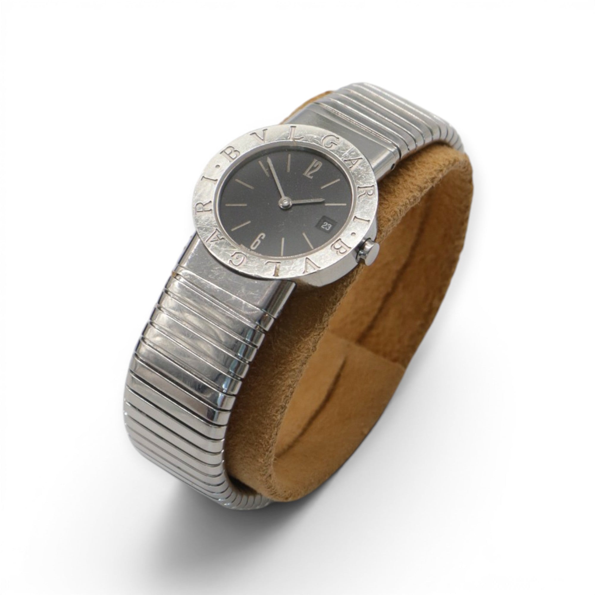 BVLGARI BVLGARIBVLGARI Tubogas BB262TS Quartz Black Dial Ladies  DXBS6430