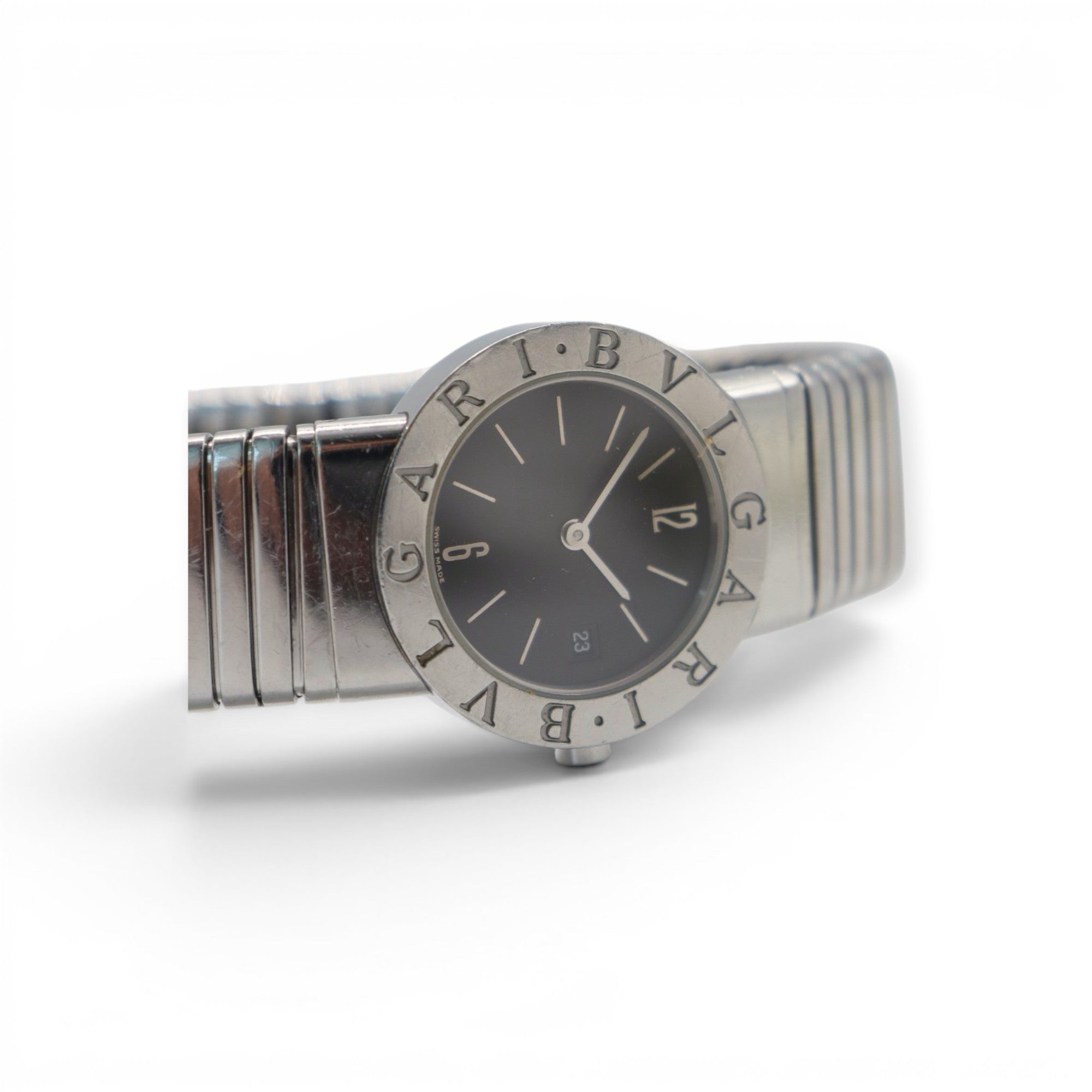 BVLGARI BVLGARIBVLGARI Tubogas BB262TS Quartz Black Dial Ladies  DXBS6430