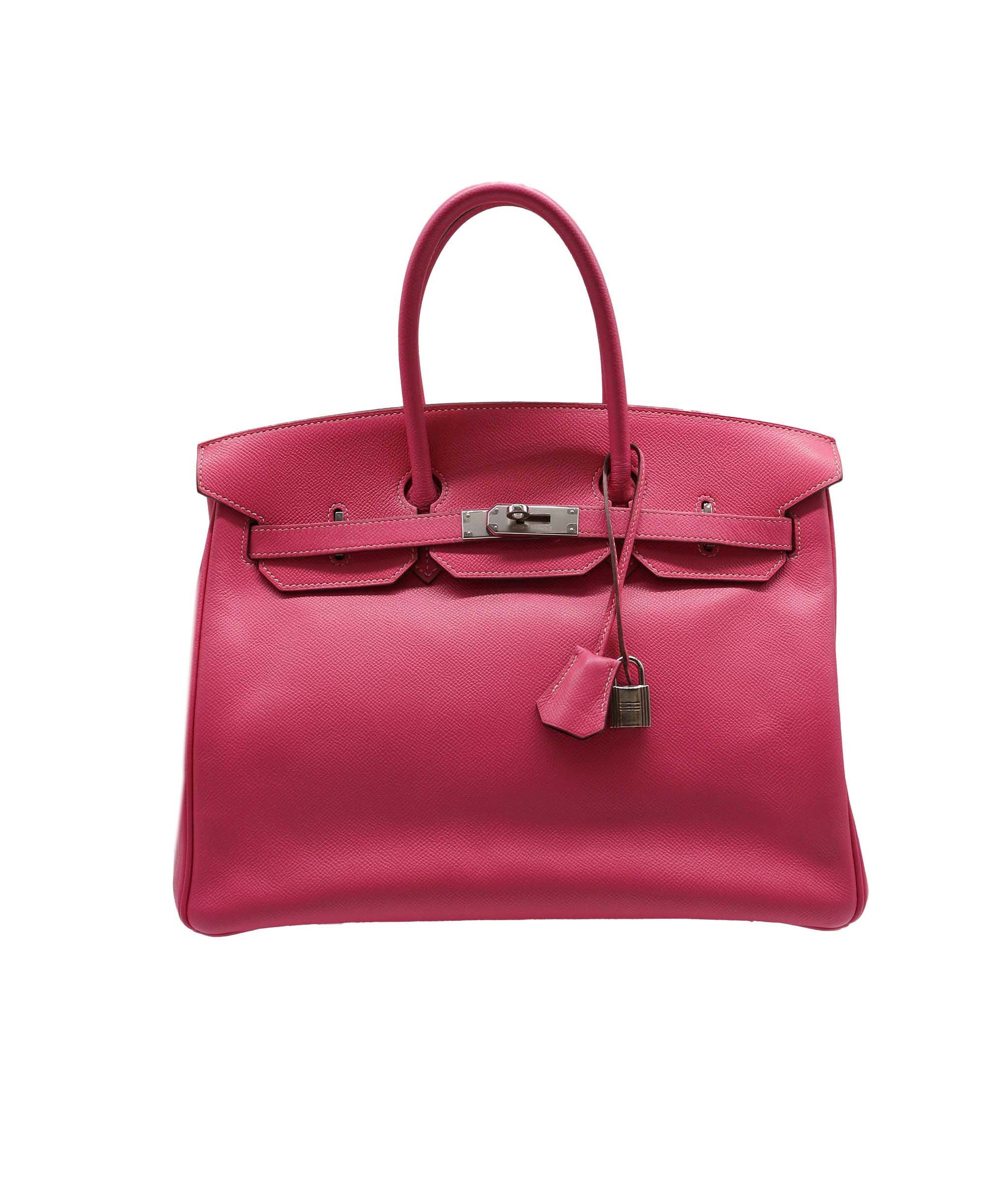 Hermes B35 Rose  Tyrien Epsom PHW #O DXBS2677