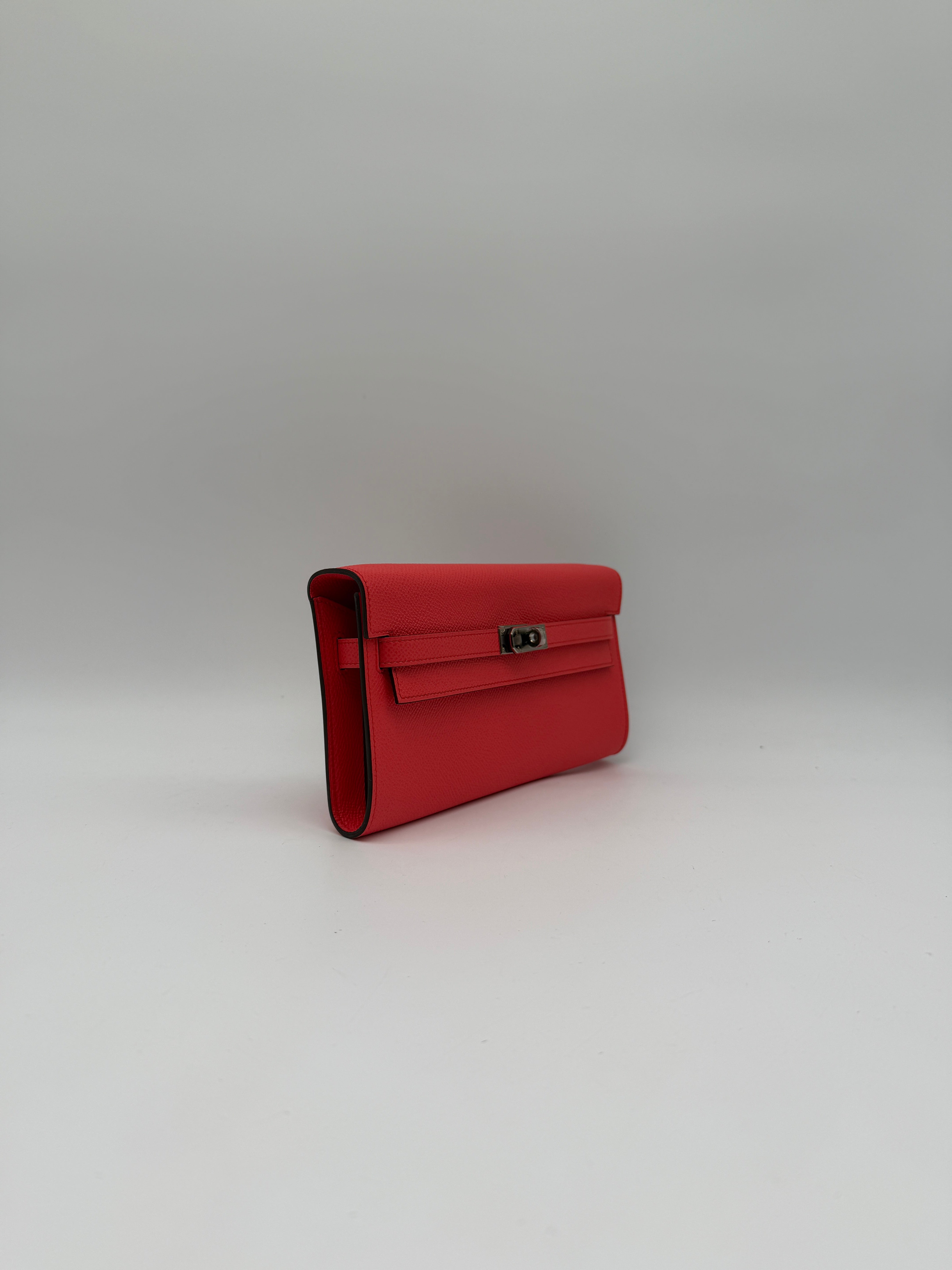 Hermès Kelly To Go Rose Texas Epsom Palladium Hardware