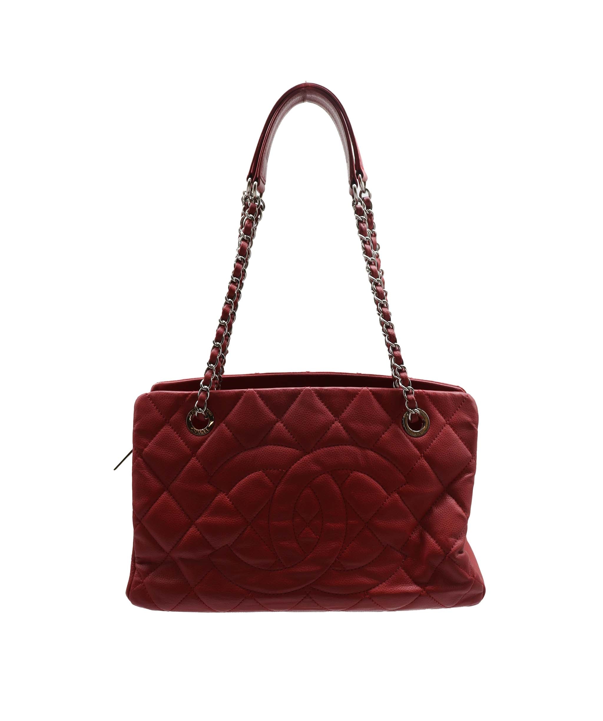 Chanel Shopping Tote Red Soft Caviar SHW SKC1339