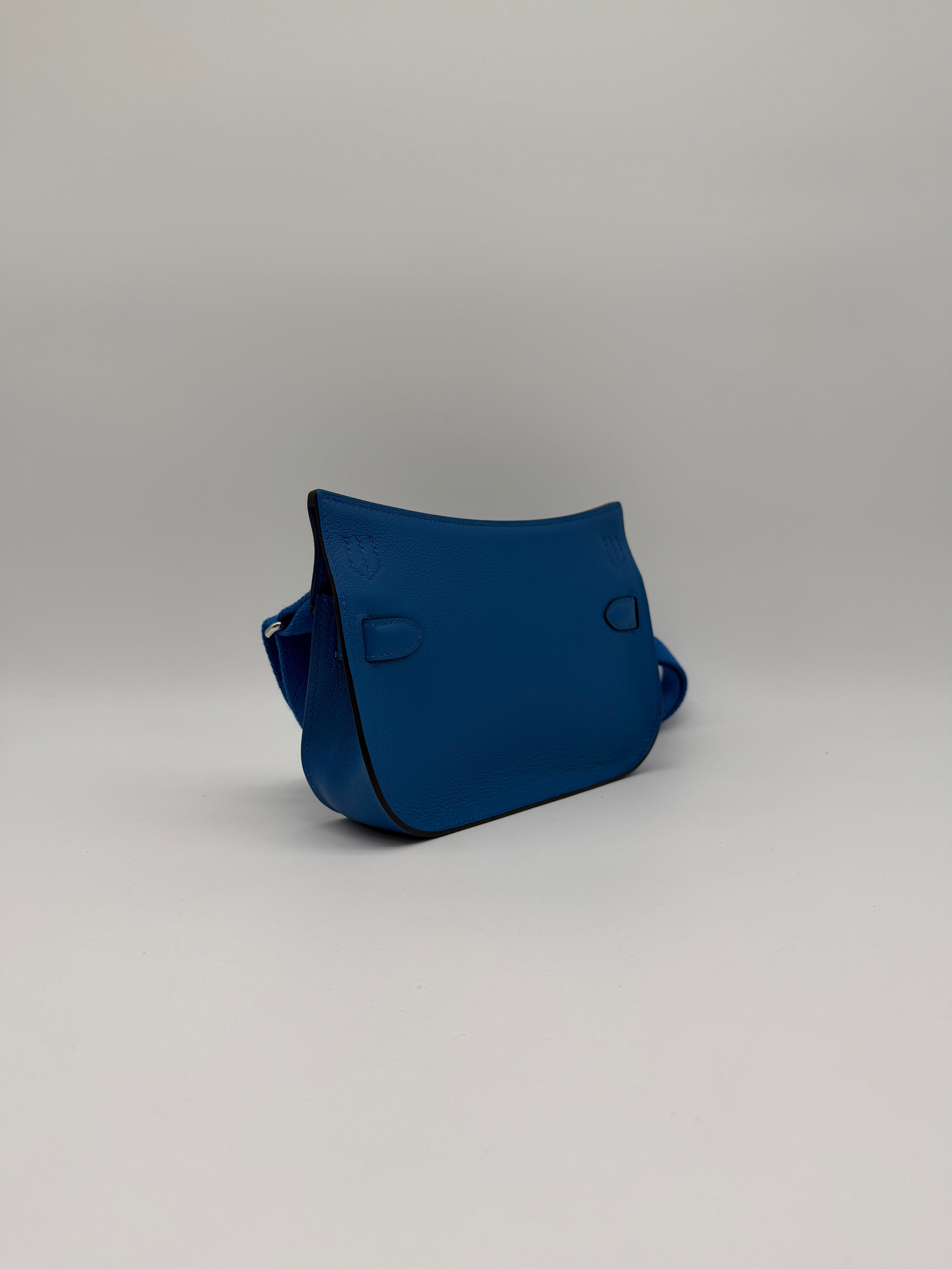 Hermès Mini Jypsiere Evercolor Blue Zellige Palladium Hardware