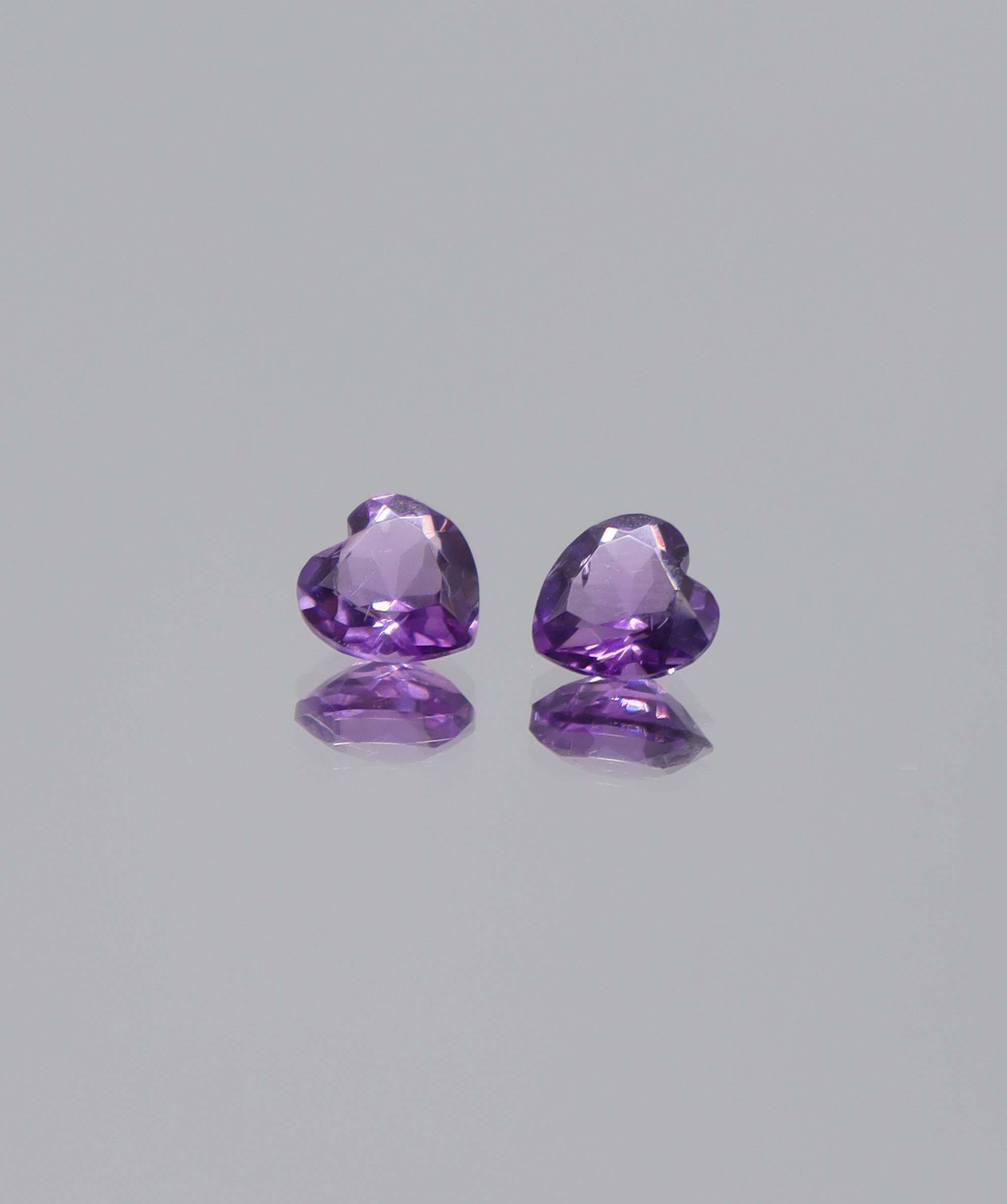 1.40ct Amethyst 2 heart DXBCS6109