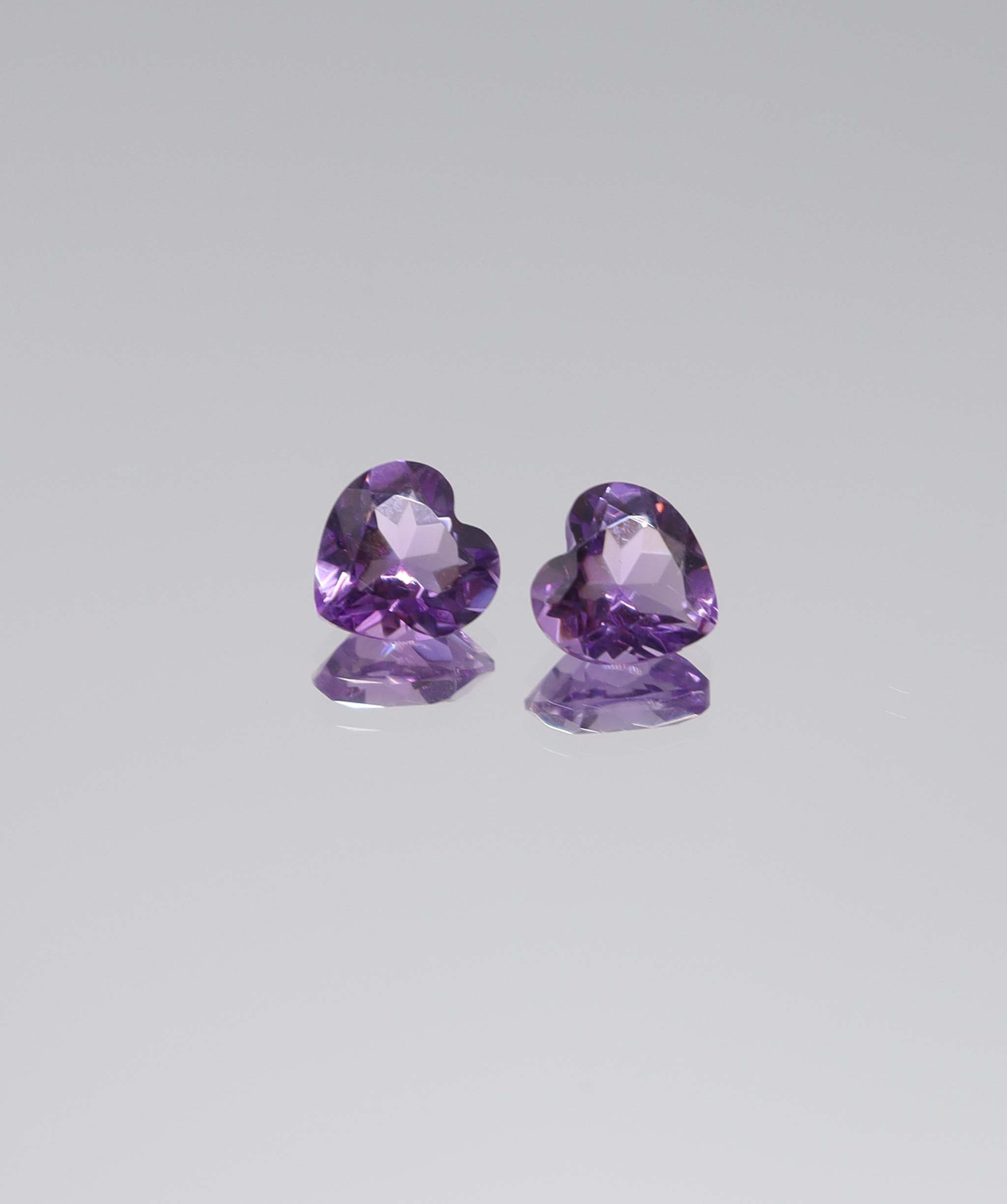 2.20ct Amethyst 2 heart DXBCS6125
