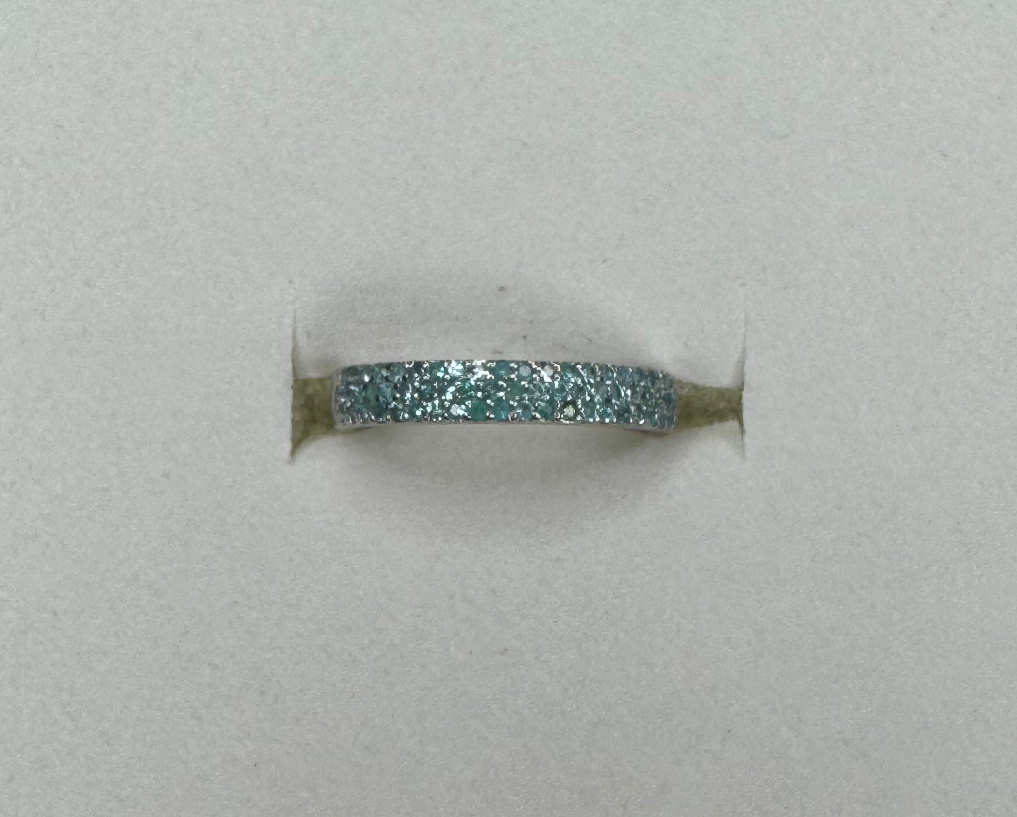 0.33ct paraiba Ring WG size 6 with Cert DXBCD1203