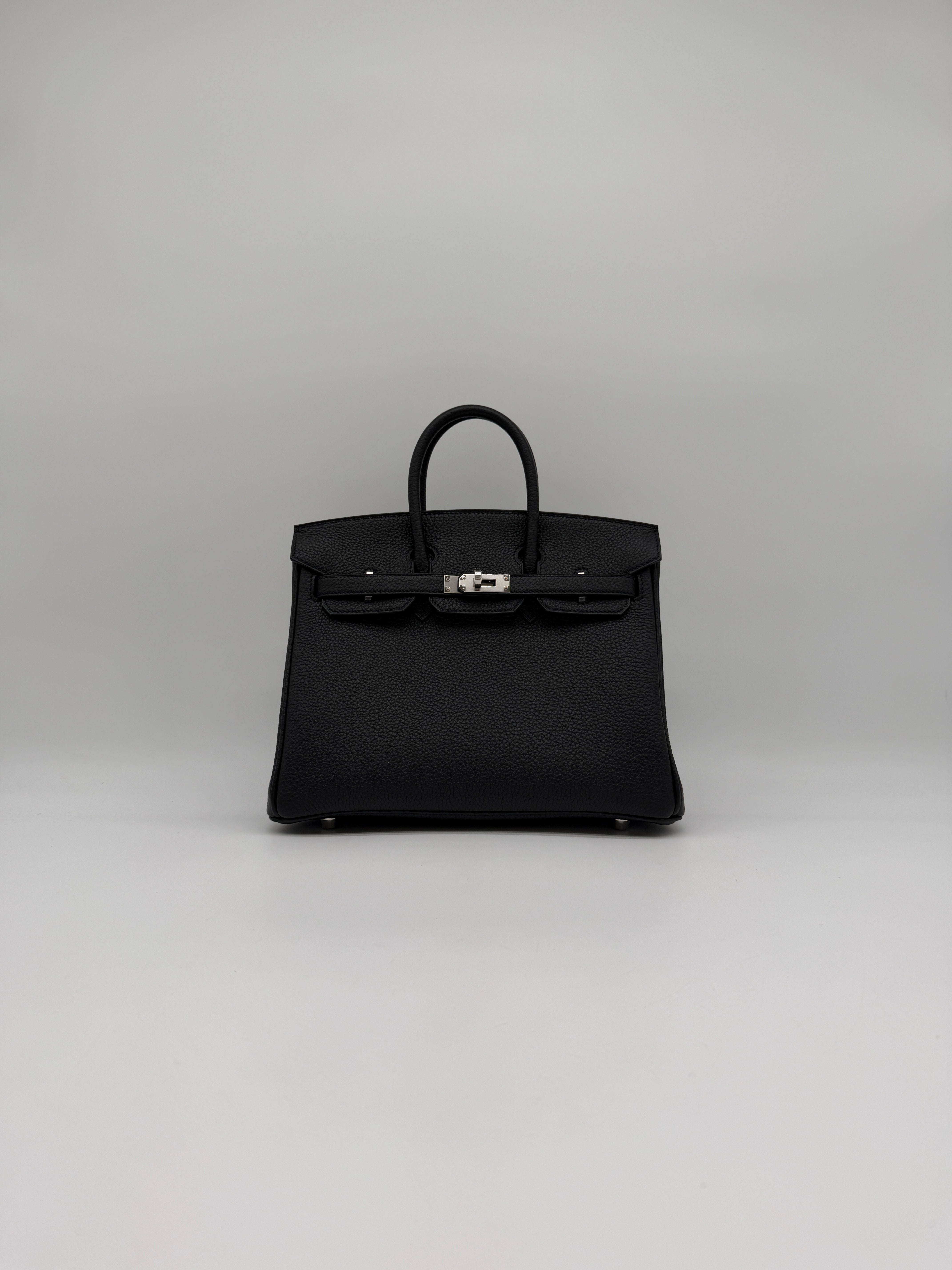 Hermès Birkin 25 Black Togo Palladium Hardware
