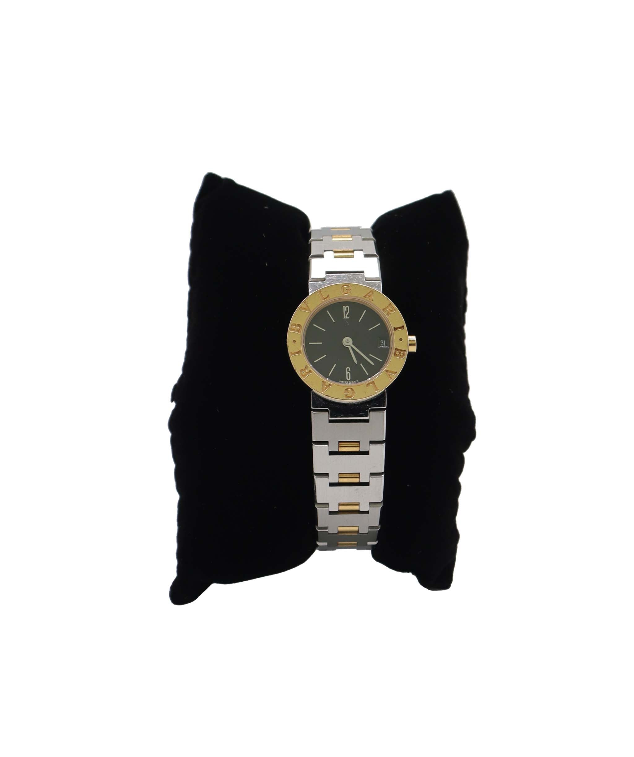 BVLGARI Bulgari Bulgari Combination BB23SGD Vintage Ladies Watch Date Black YG Yellow Gold Quartz Watch BVLGARI BVLGARI DXBS6592
