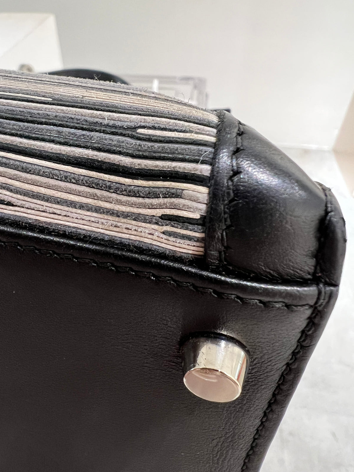 Hermes Kelly 32 Vibrato Black Sellier PHW #C 1999 SYC2367