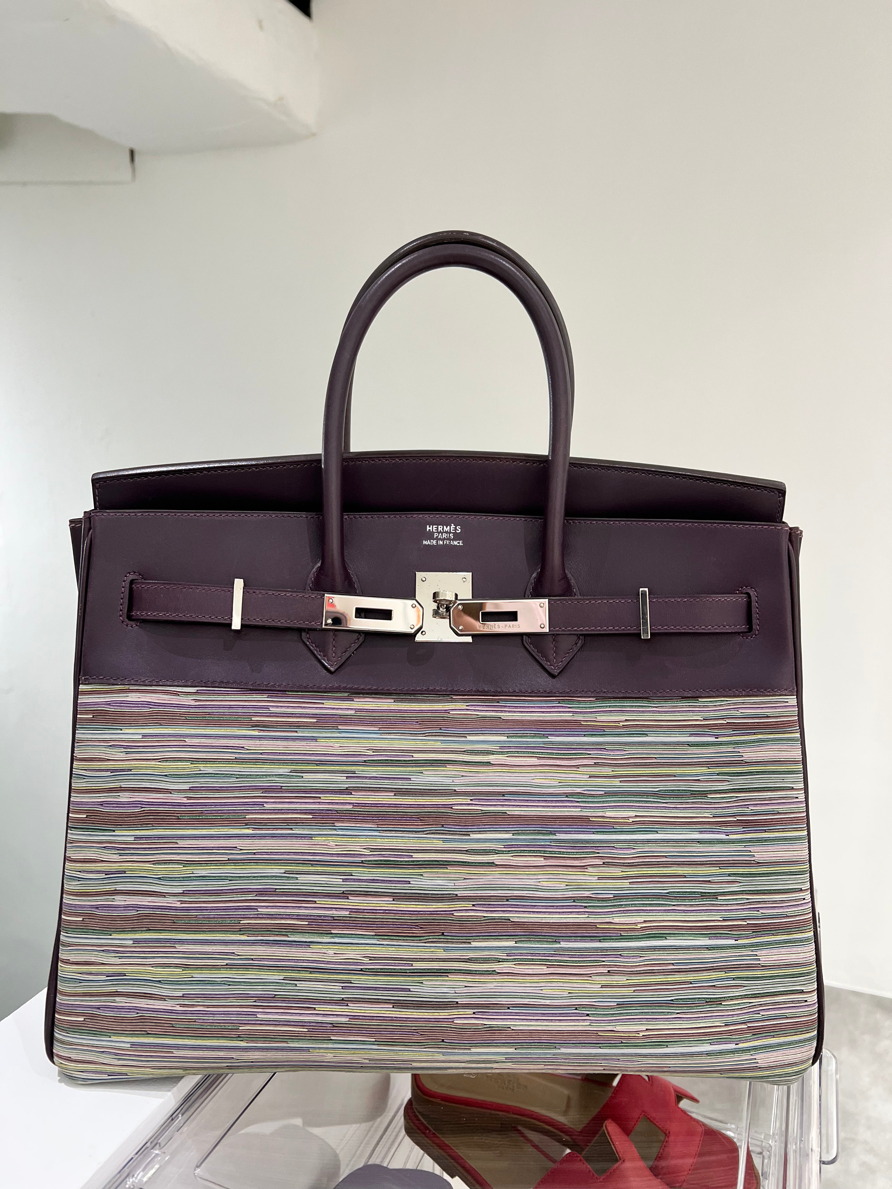 Hermes Raisin Vibrato Birkin 35 PHW #G 2003 SYC2375
