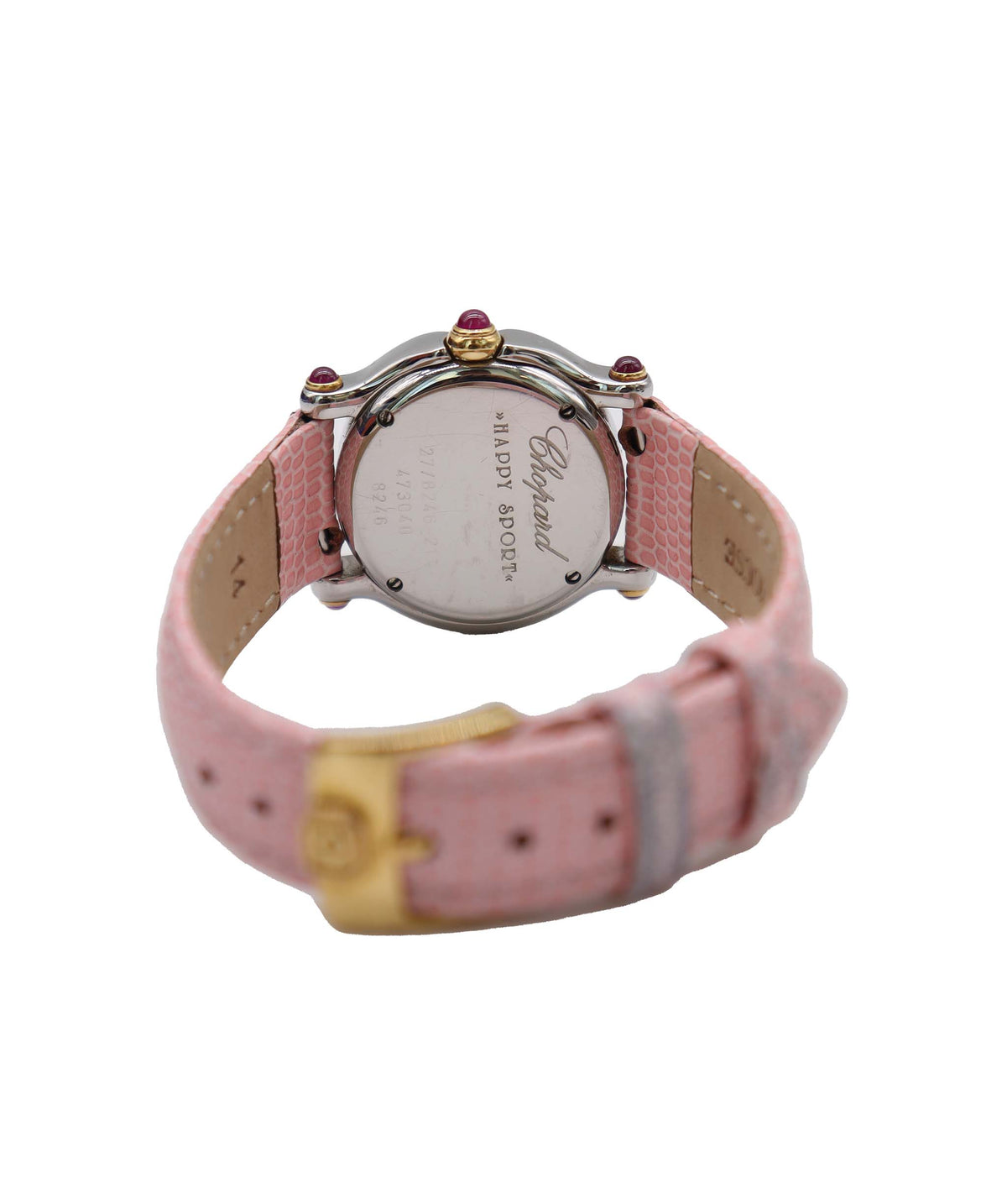 Chopard Happy Sports Combi 27 8246 21 Women's Watch 4P Diamond Moon Star Pink Shell YG Yellow Gold Quartz Happy Sports Chopard DXBS6590