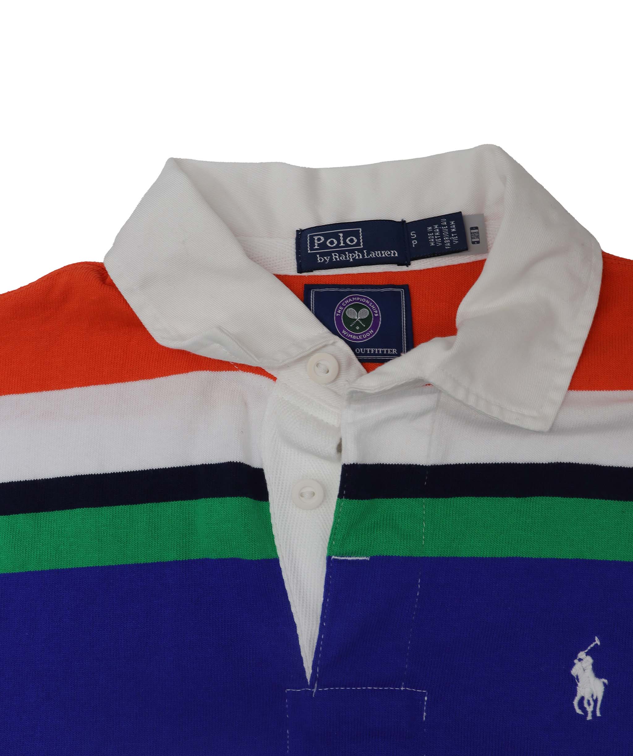 Polo Ralph Lauren Stripe Collar Sweatshirt Size Small AGC1997