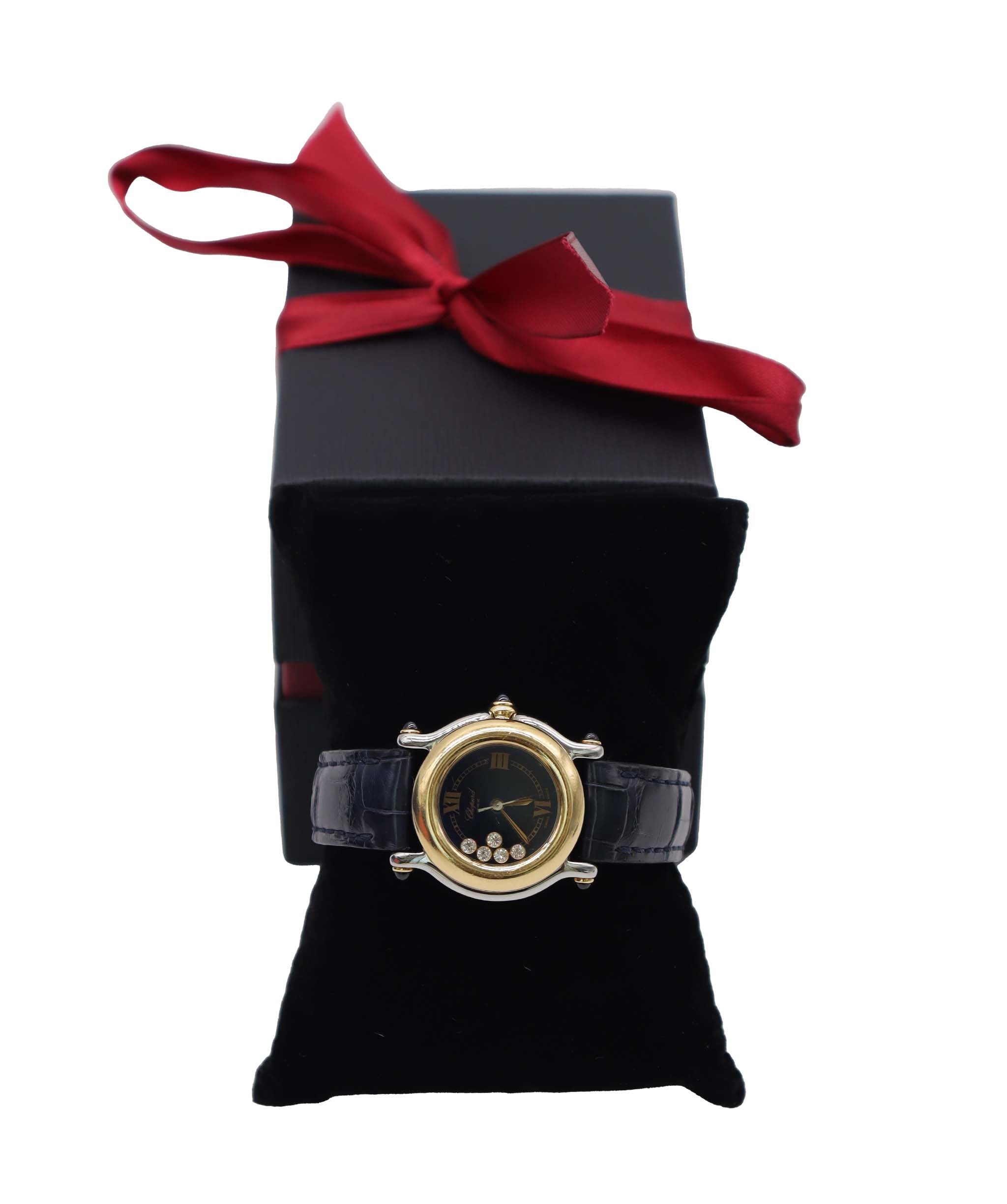 Chopard Happy Sports Combi 27 8246 23 Women's Watch 5P Diamond Black YG Yellow Gold Quartz Happy Sports Chopard DXBS6588