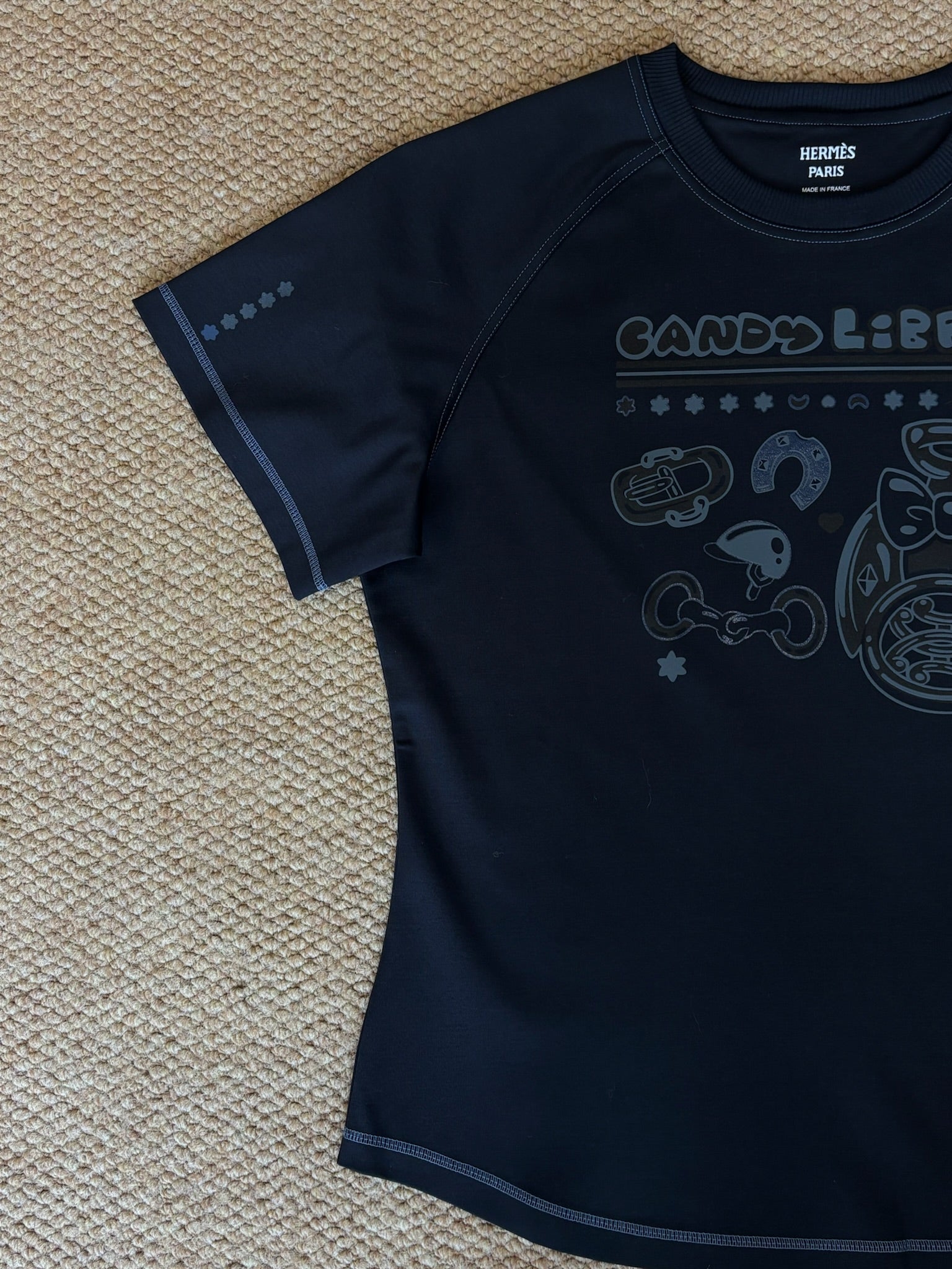 Hermes Candy Libris black Printed micro t-shirt
